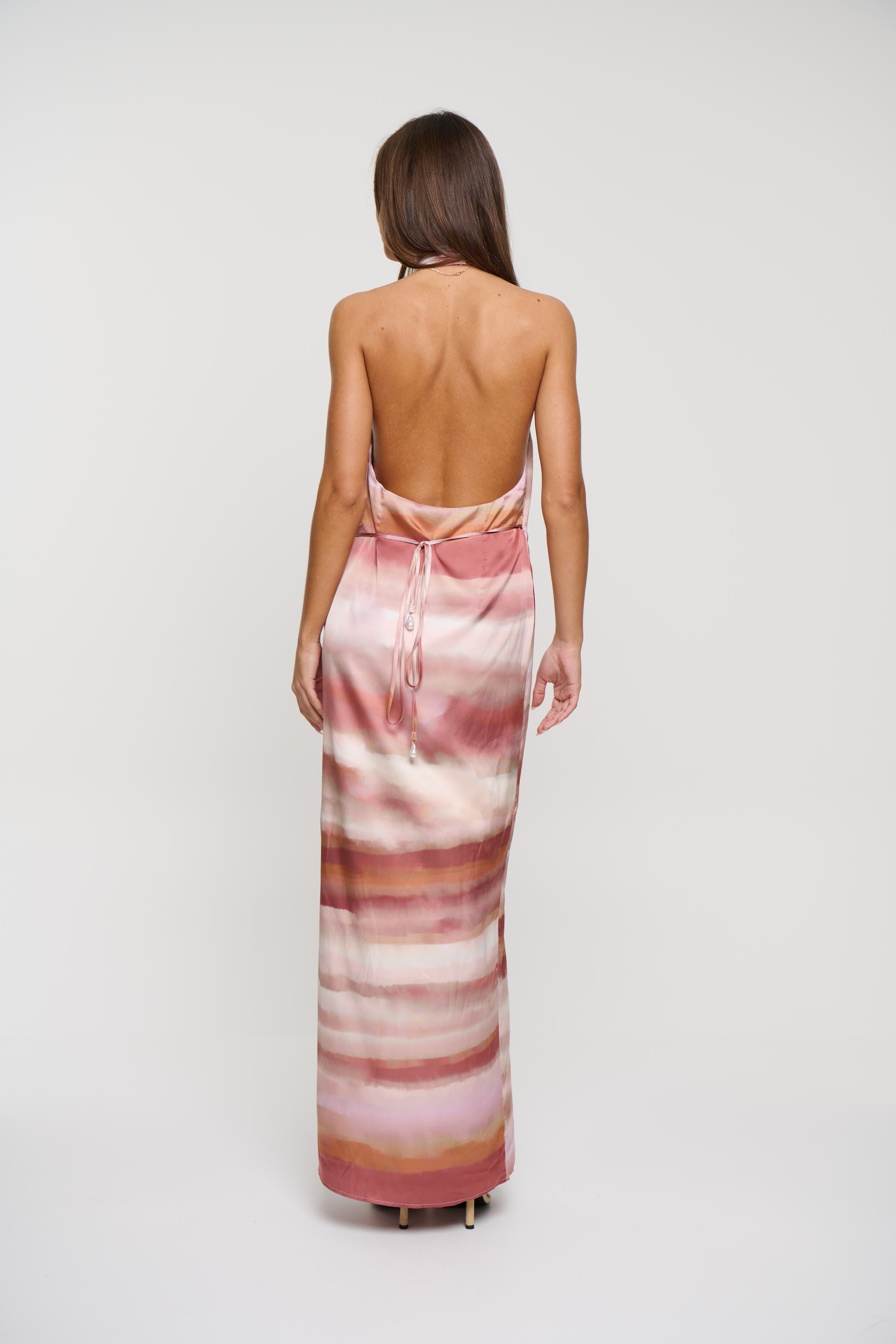 Atlanna Wrap Maxi Dress Shell Print