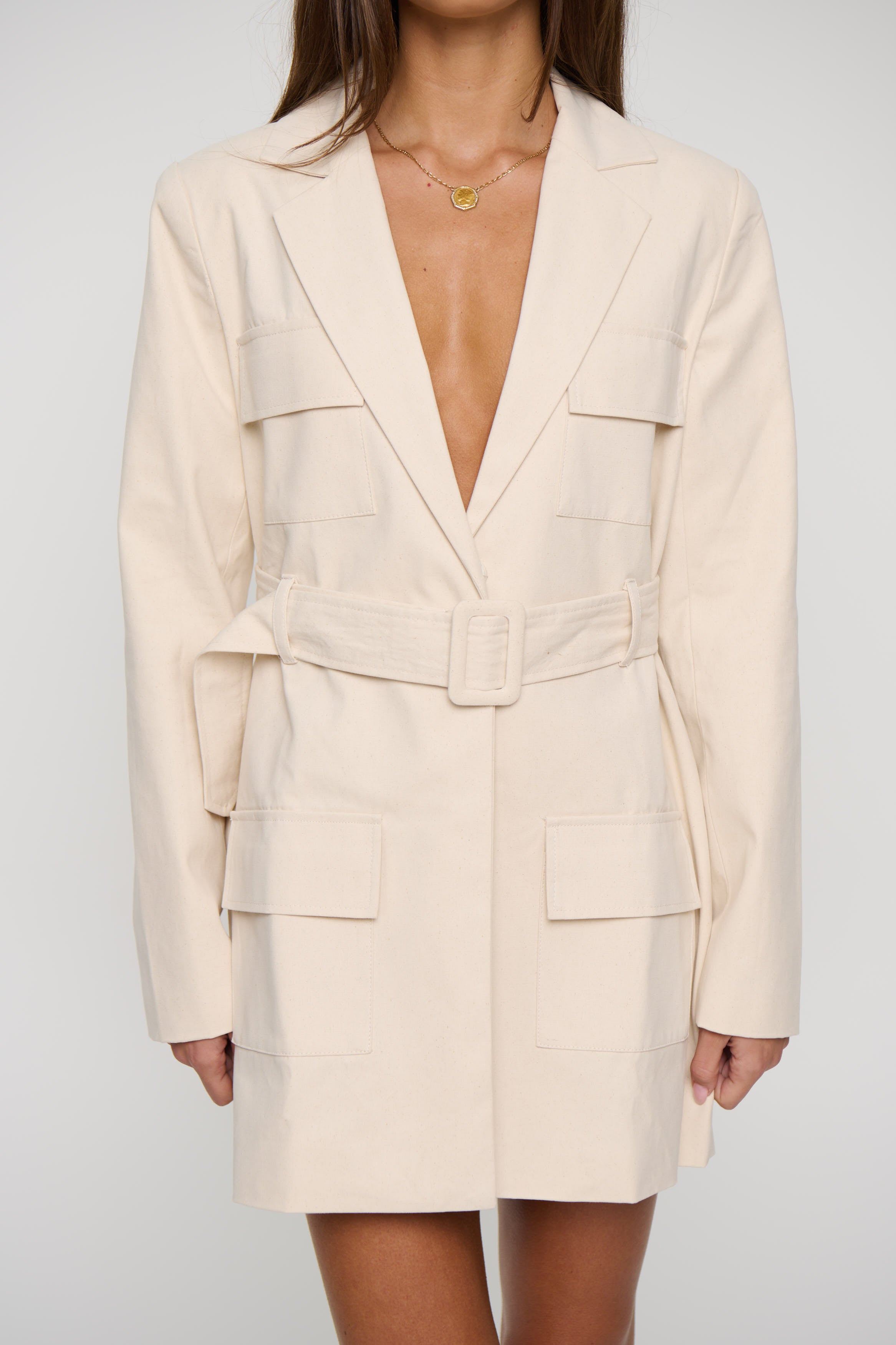 Steinway Mini Dress Beige