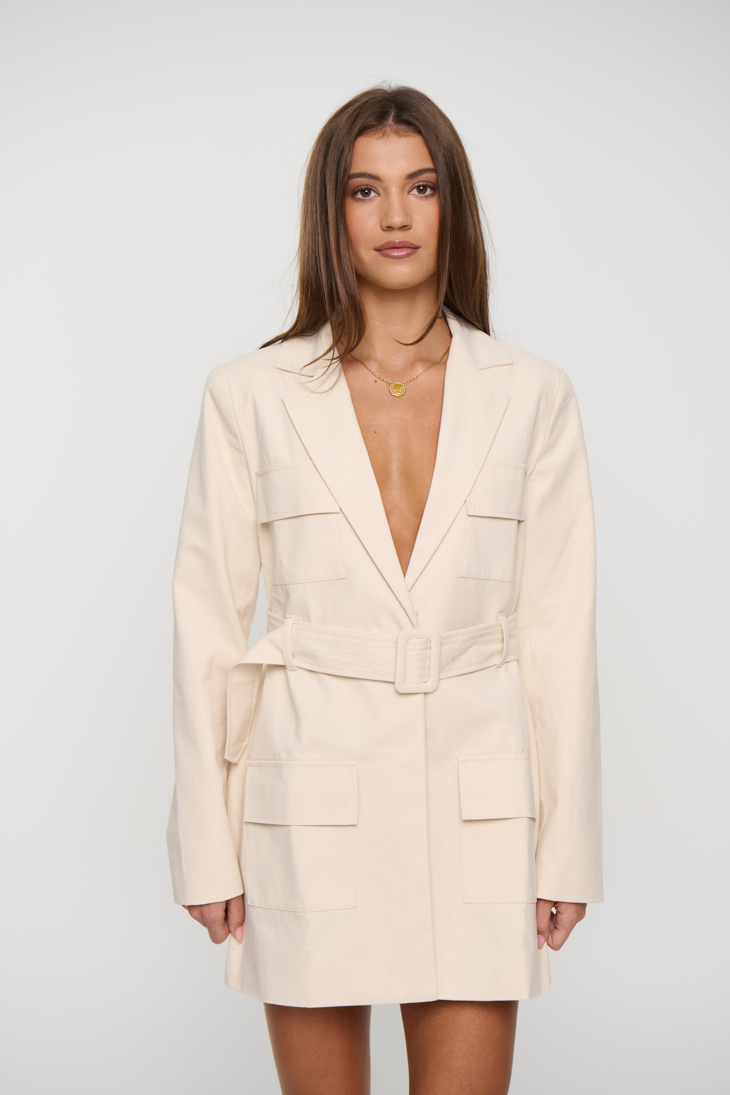 Steinway Mini Dress Beige