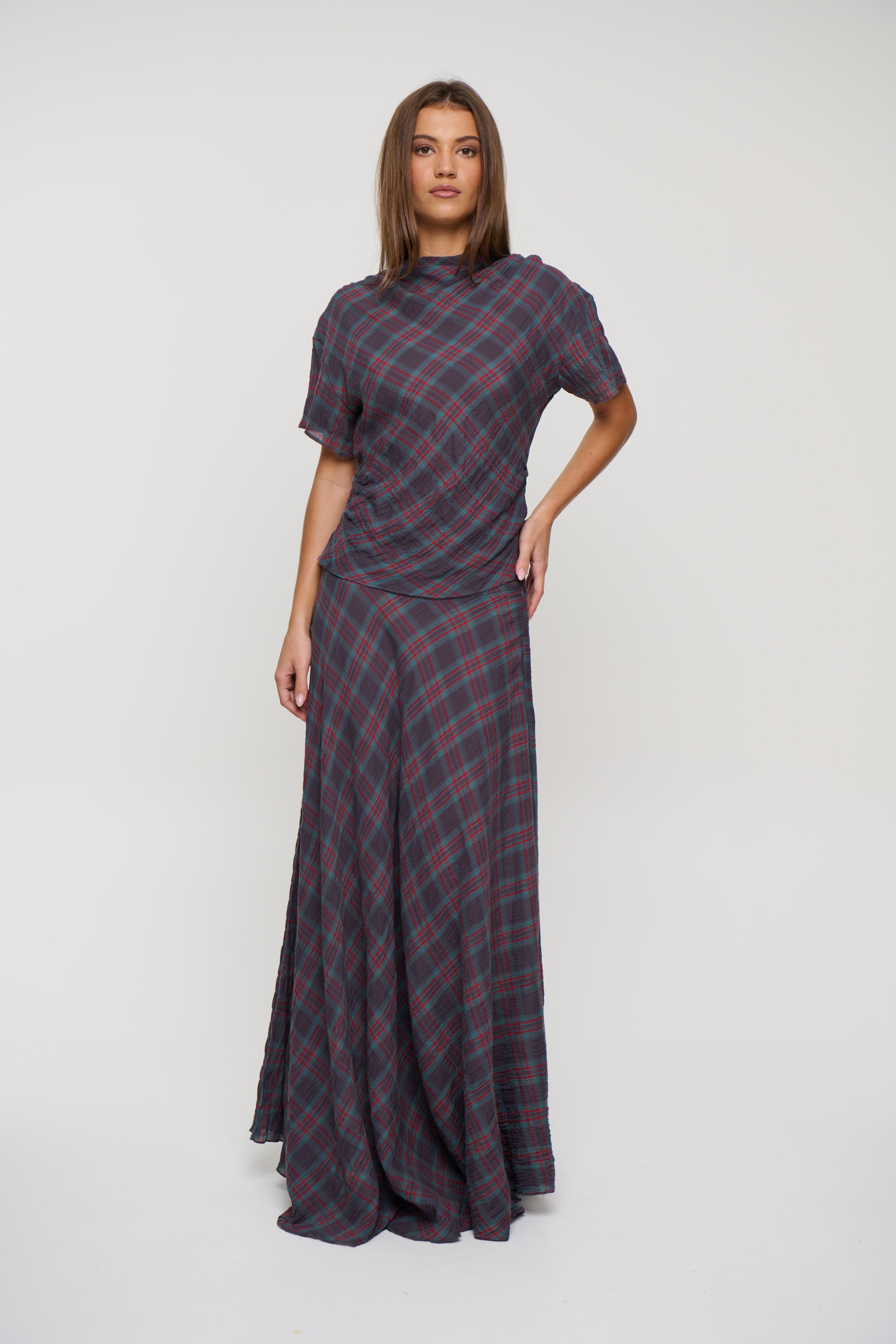 Halcyon Top Jade Plaid