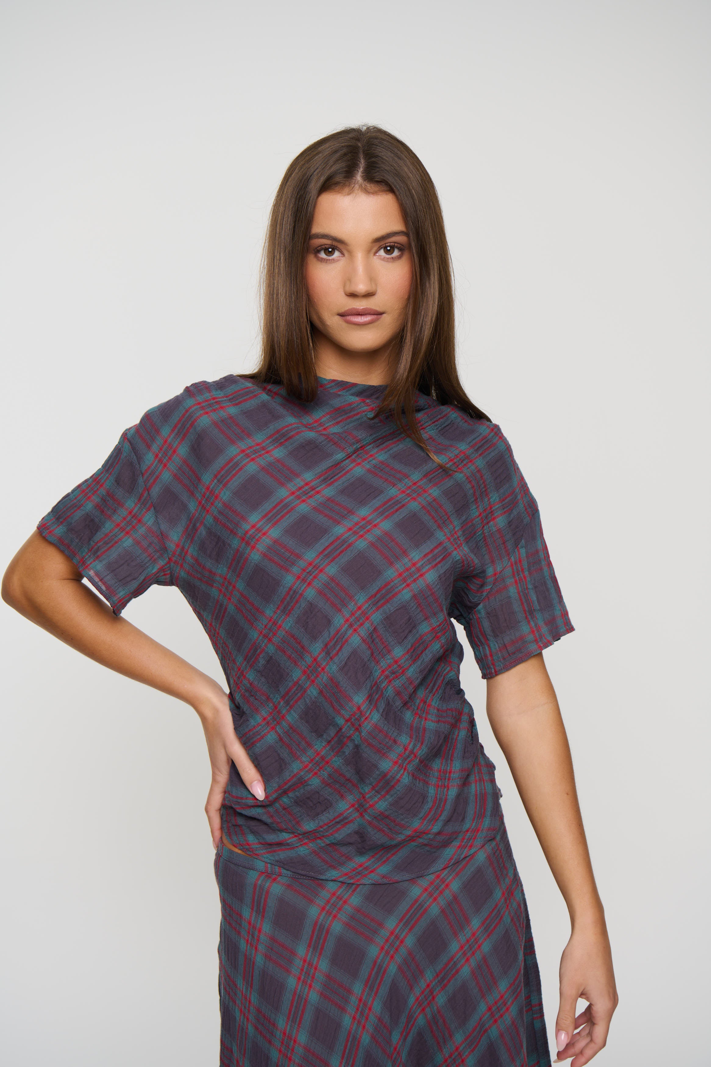 Halcyon Top Jade Plaid