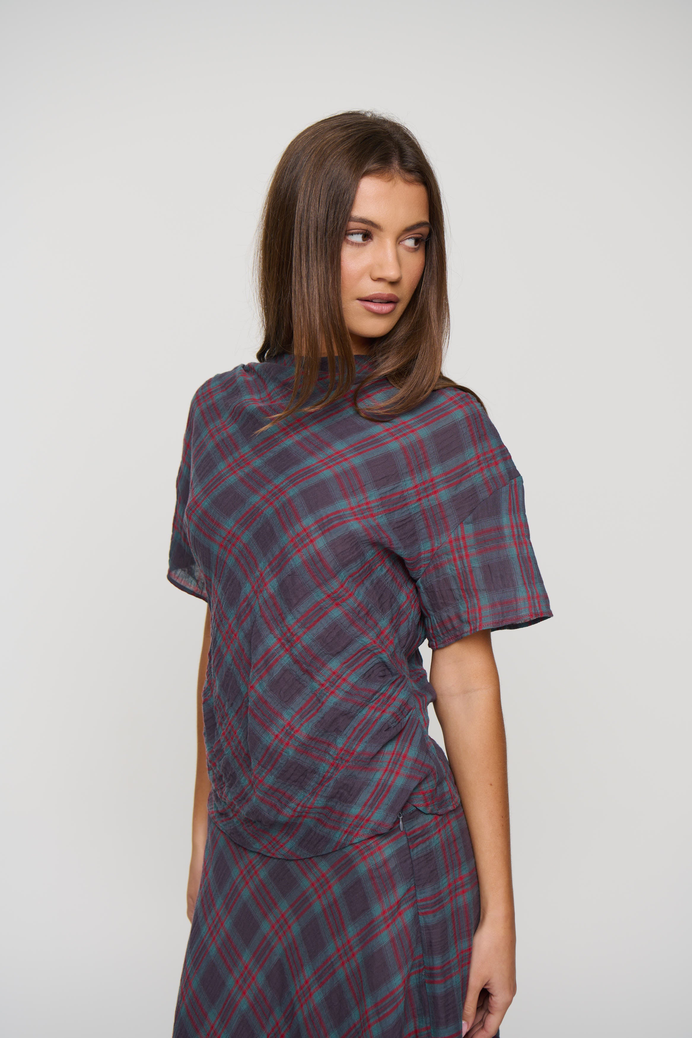 Halcyon Top Jade Plaid