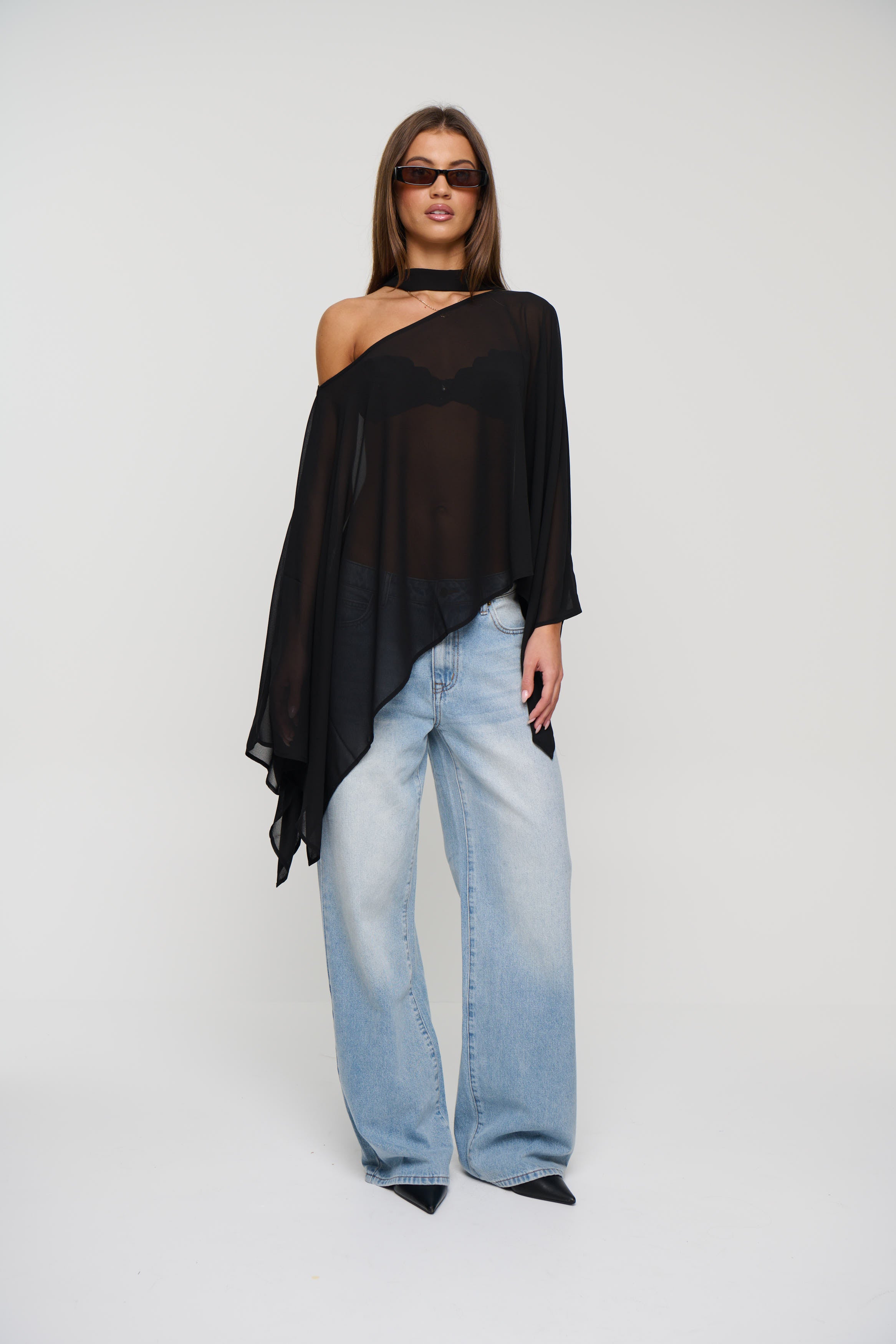 Panama Poncho Black