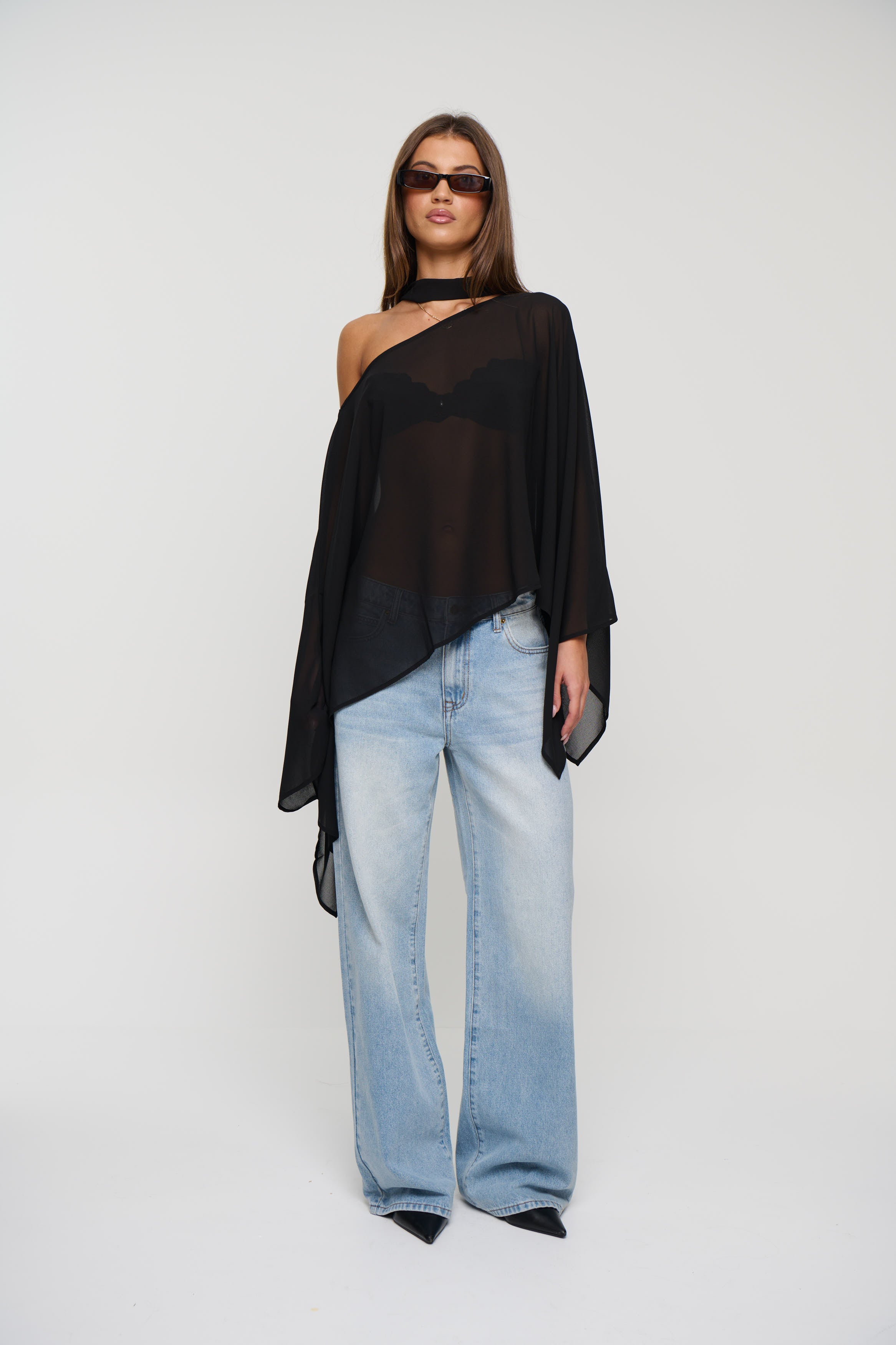 Panama Poncho Black