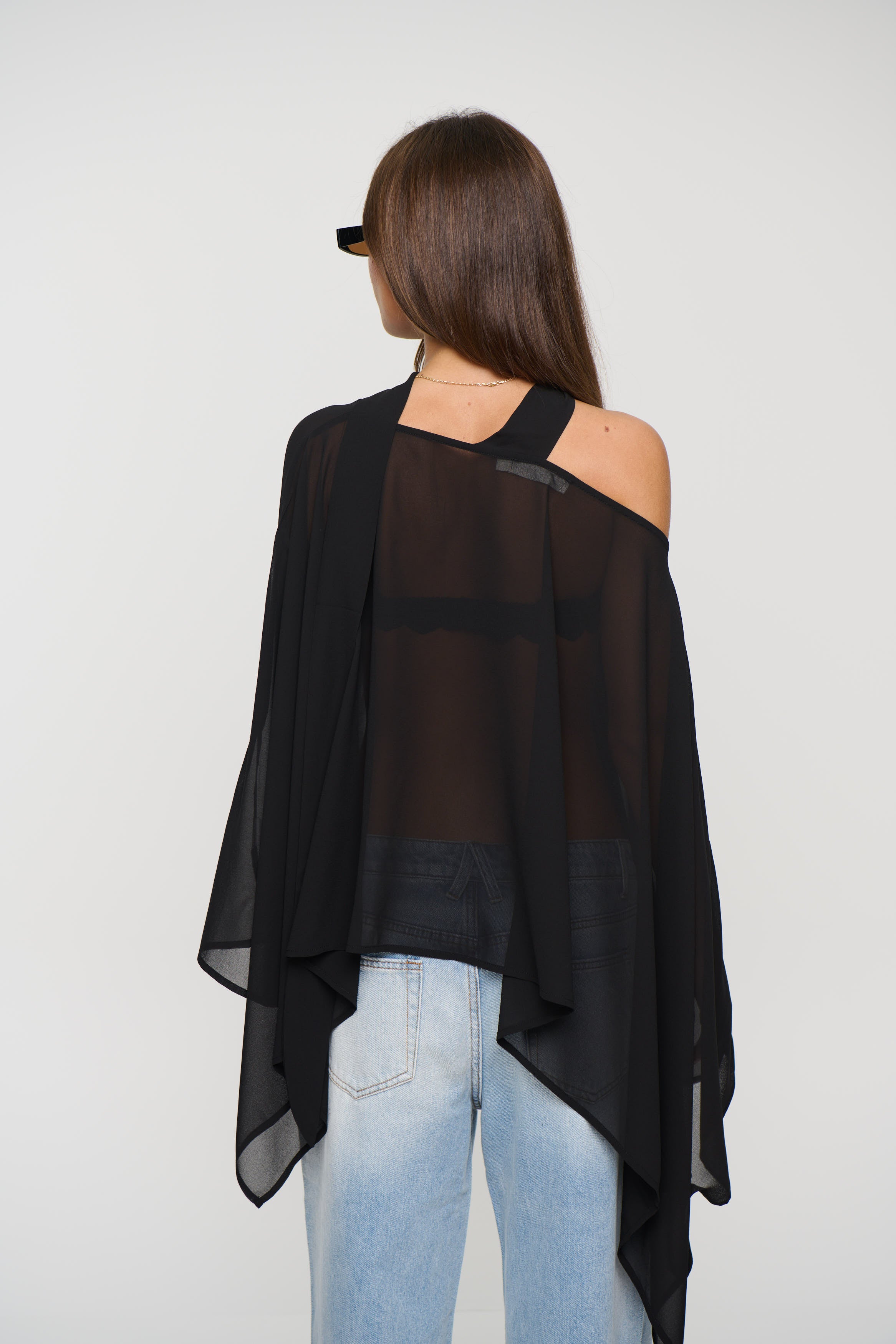Panama Poncho Black