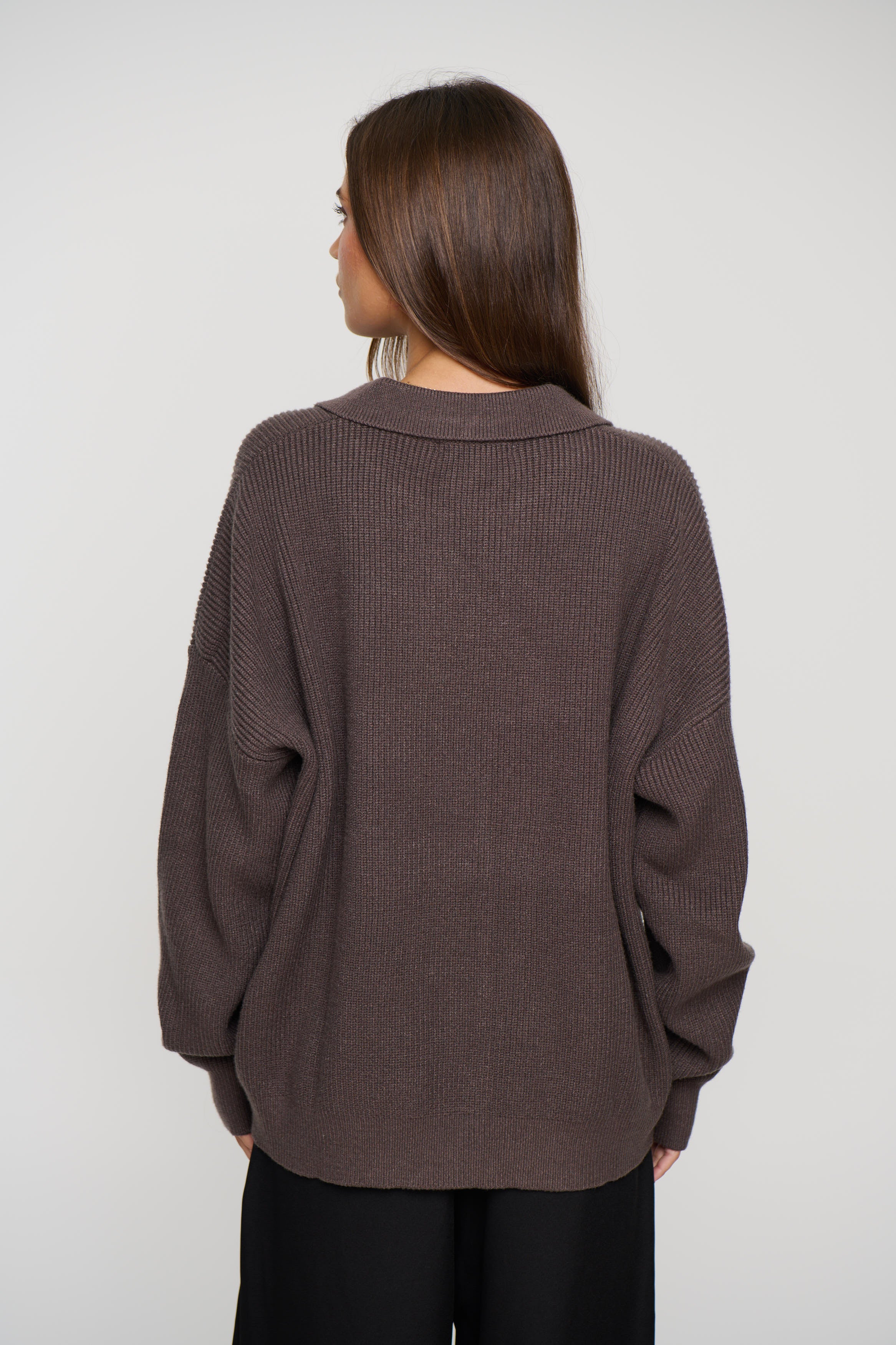 Unisex Jay Knitted Polo Mocha