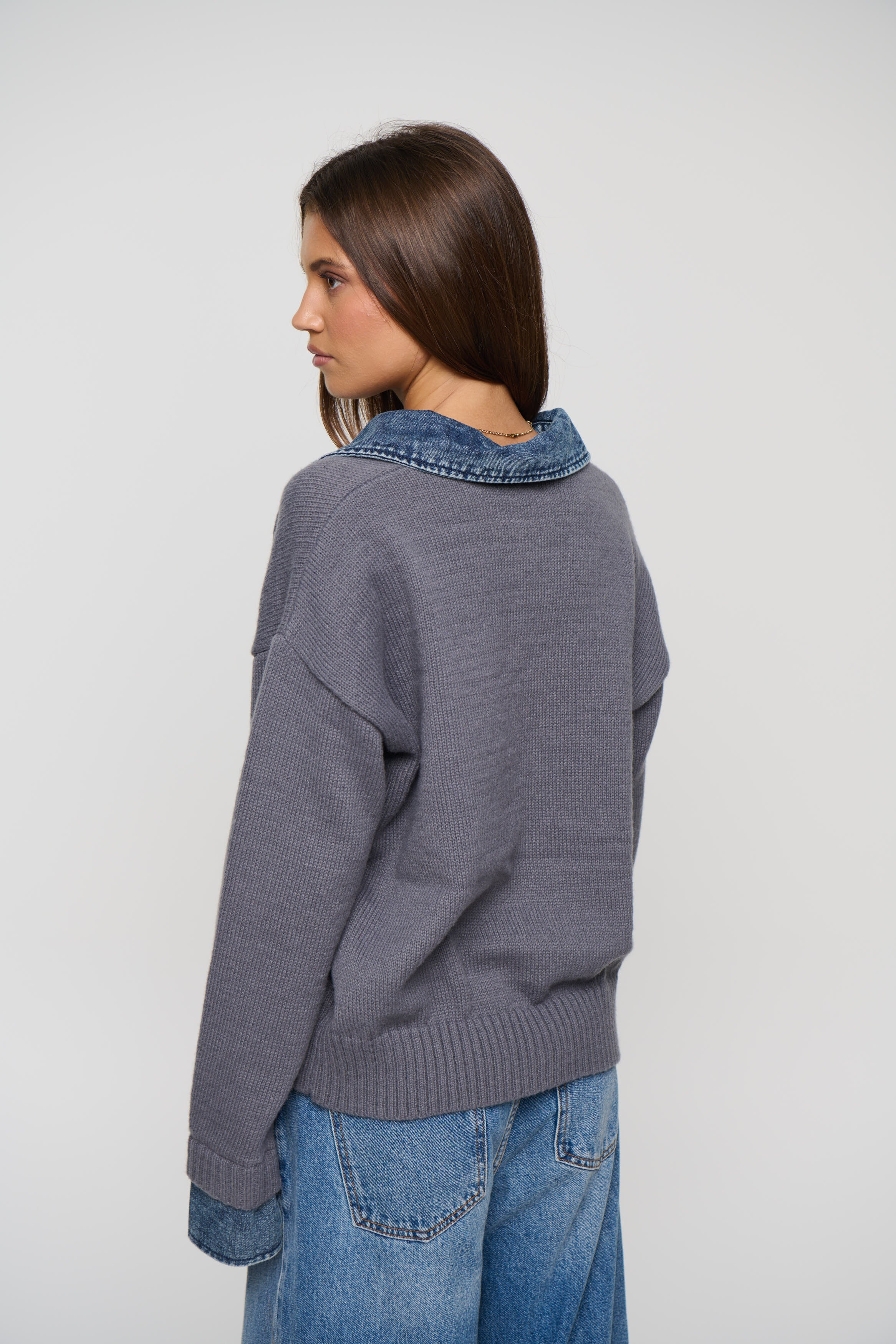 Marita Knit Jumper Charcoal