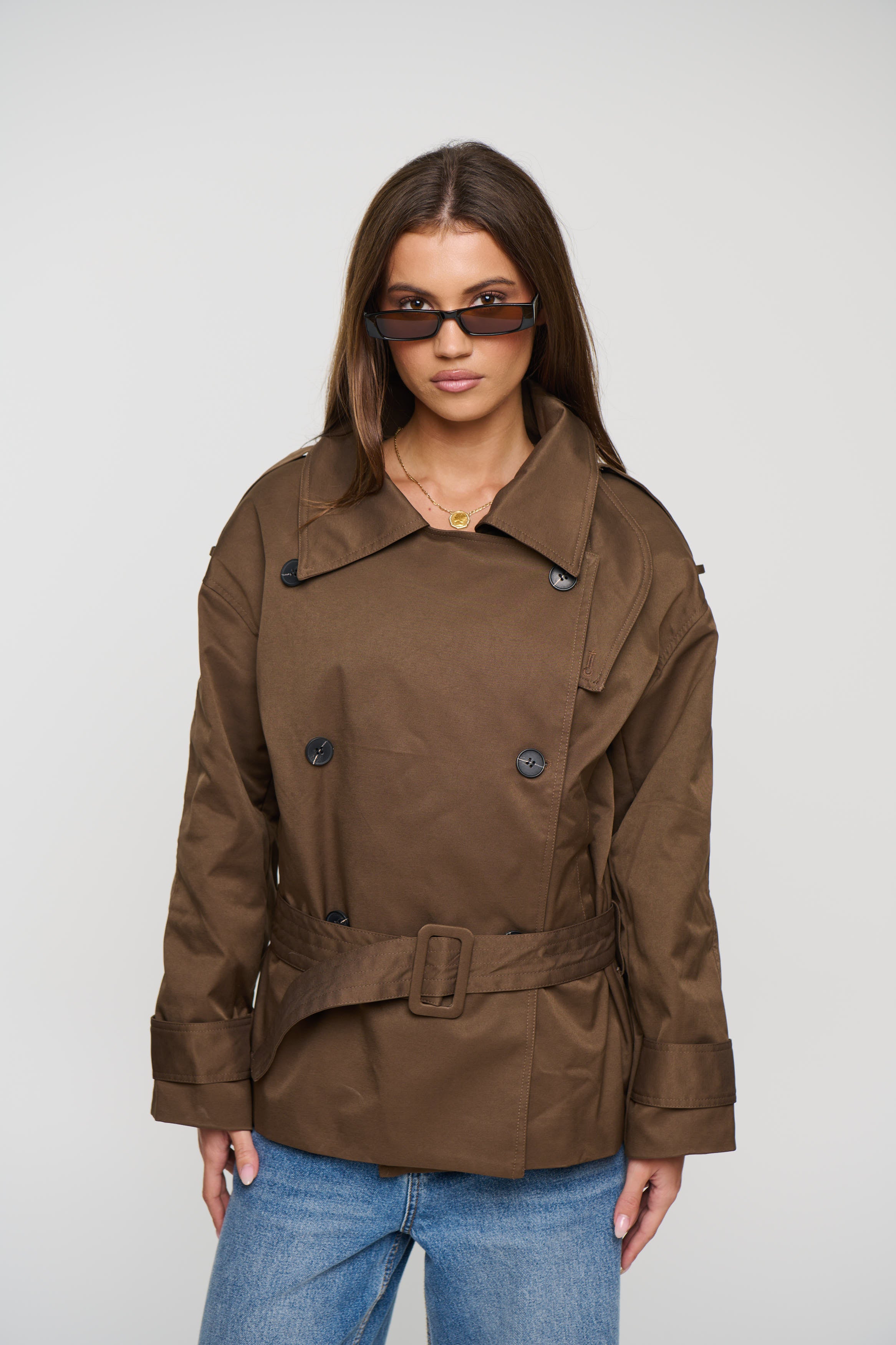 Olena Trench Chocolate
