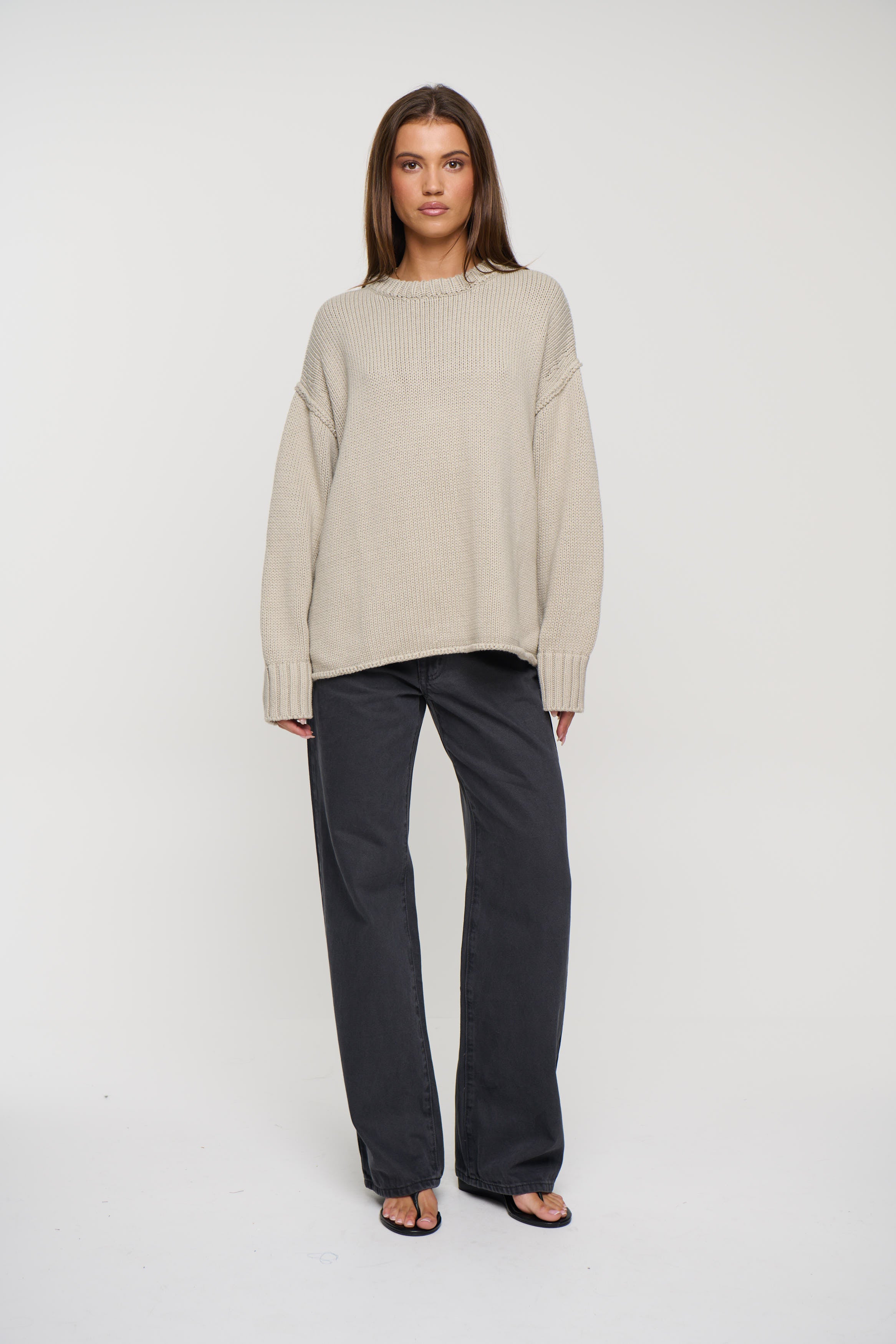 Nikova Knit Jumper Light Grey