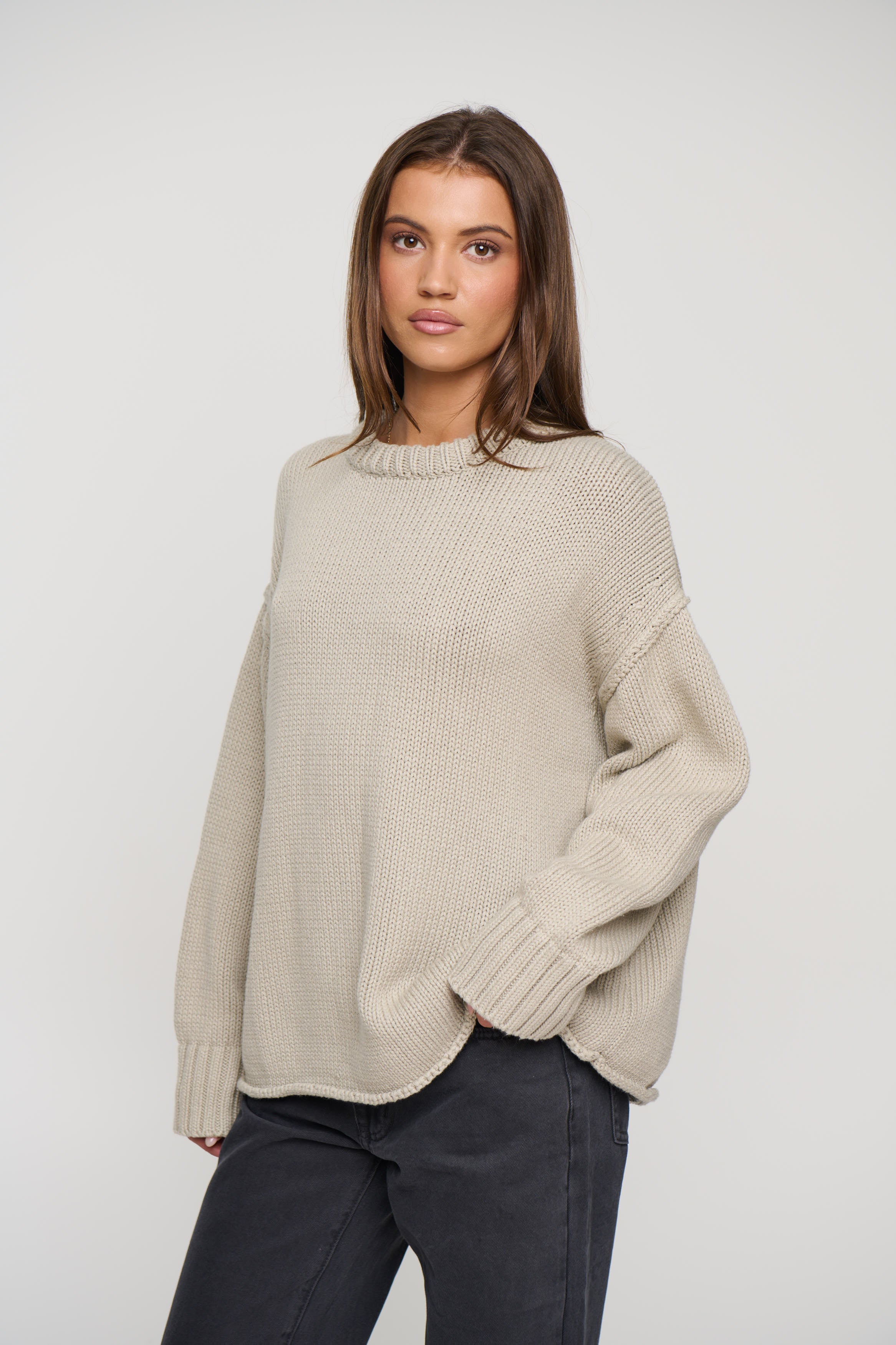 Nikova Knit Jumper Light Grey
