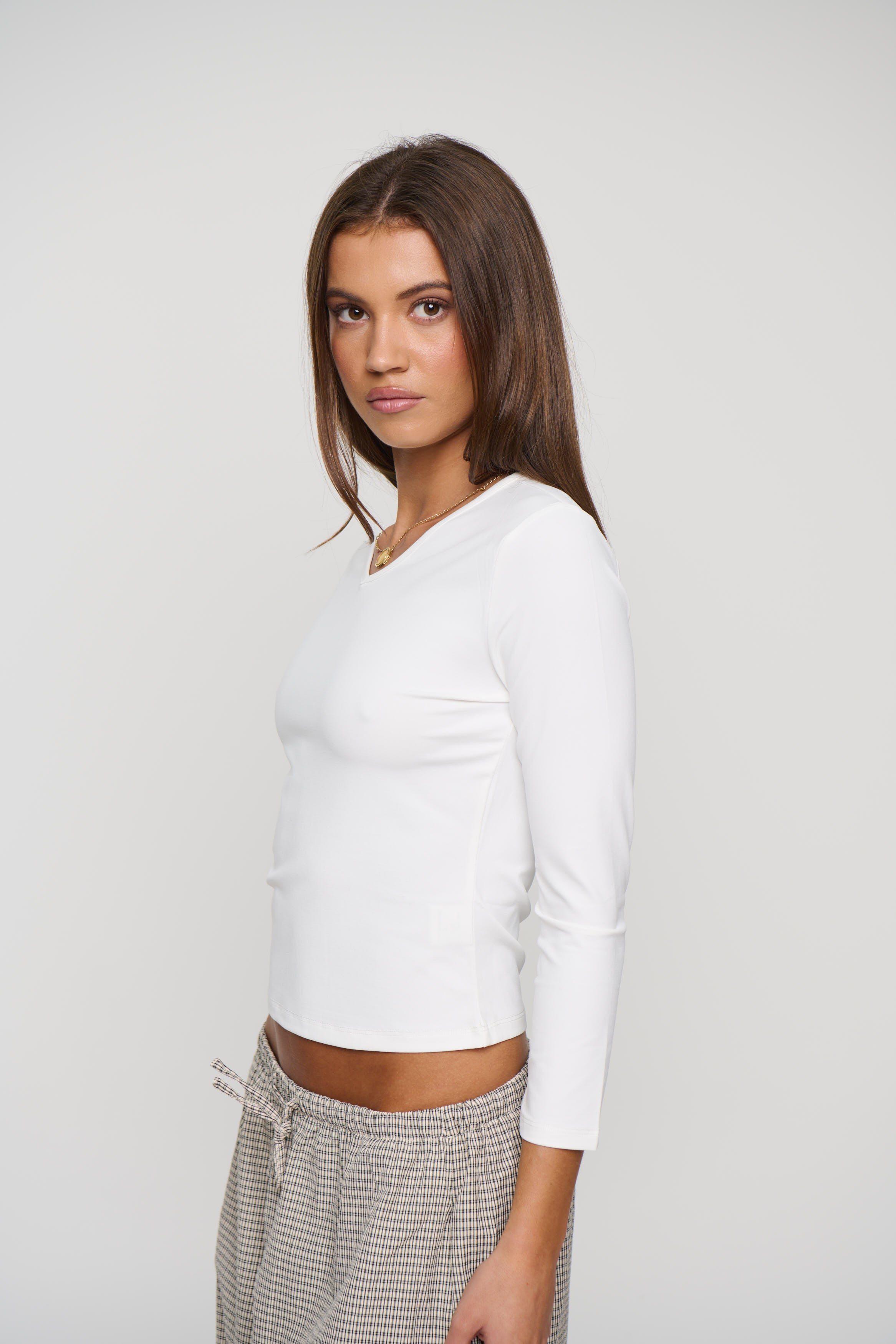 Viktoria 3/4 Sleeve Top White