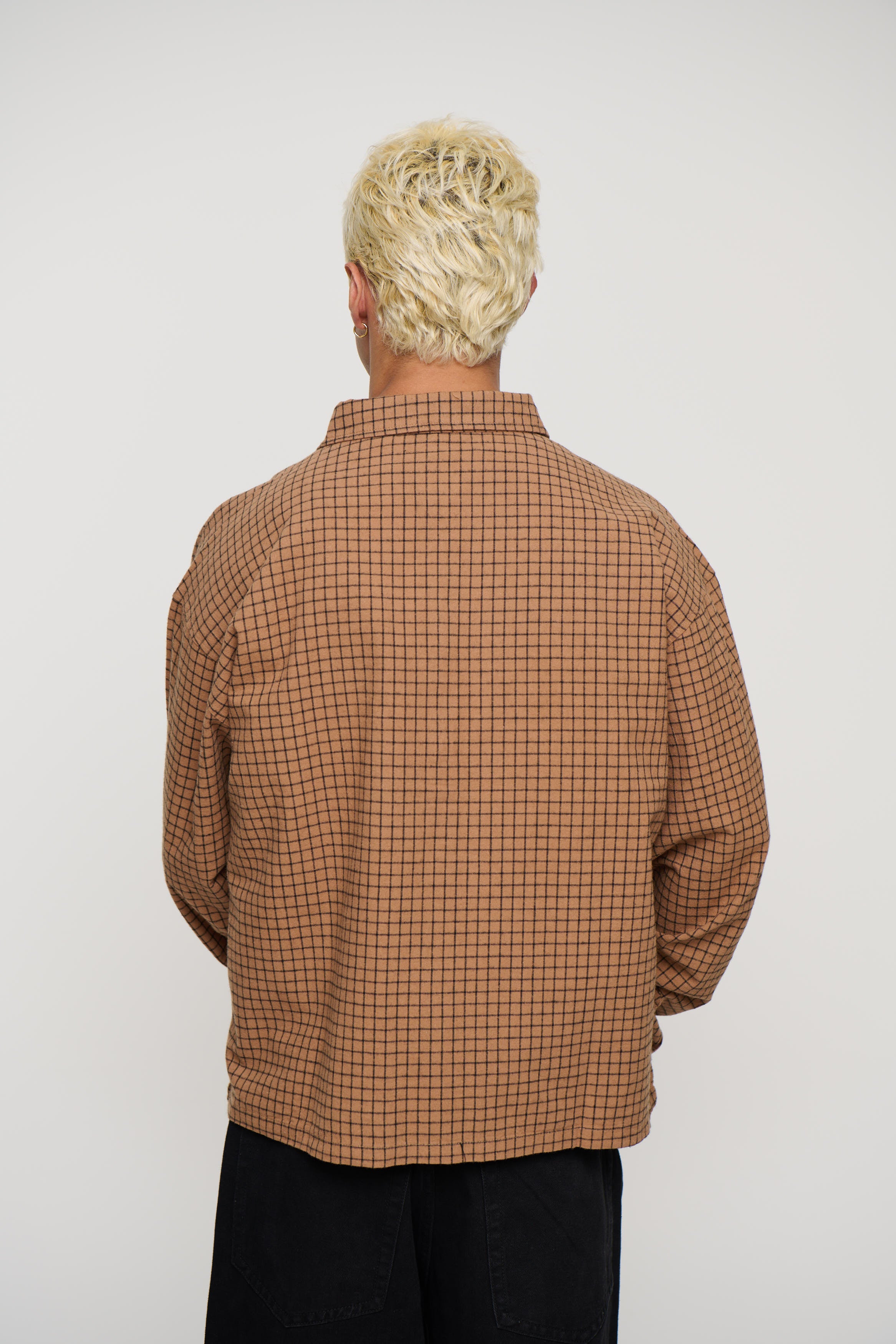 NTH Long Sleeve Check Shirt Choc