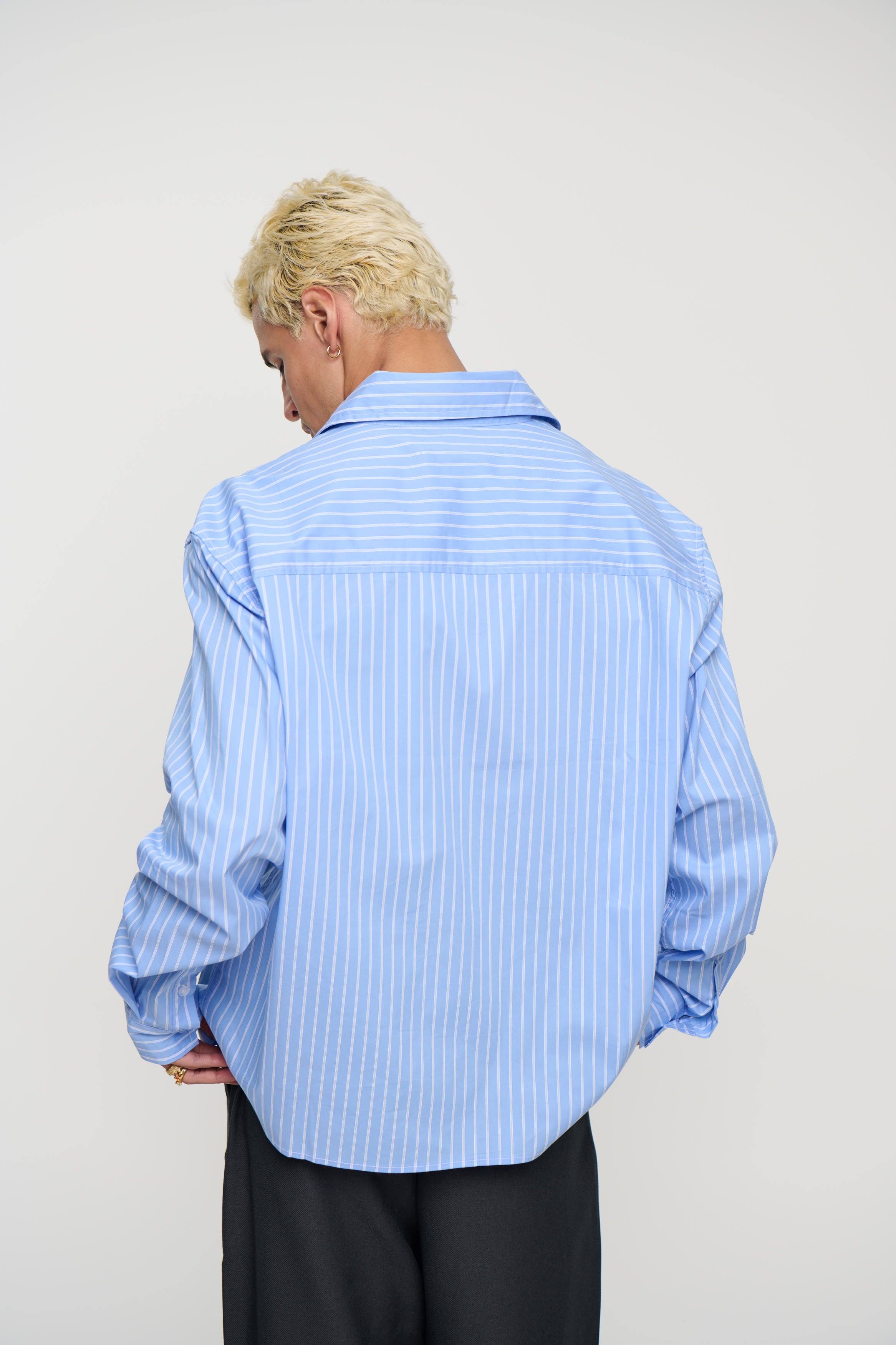 Mitch Stripe Shirt Blue