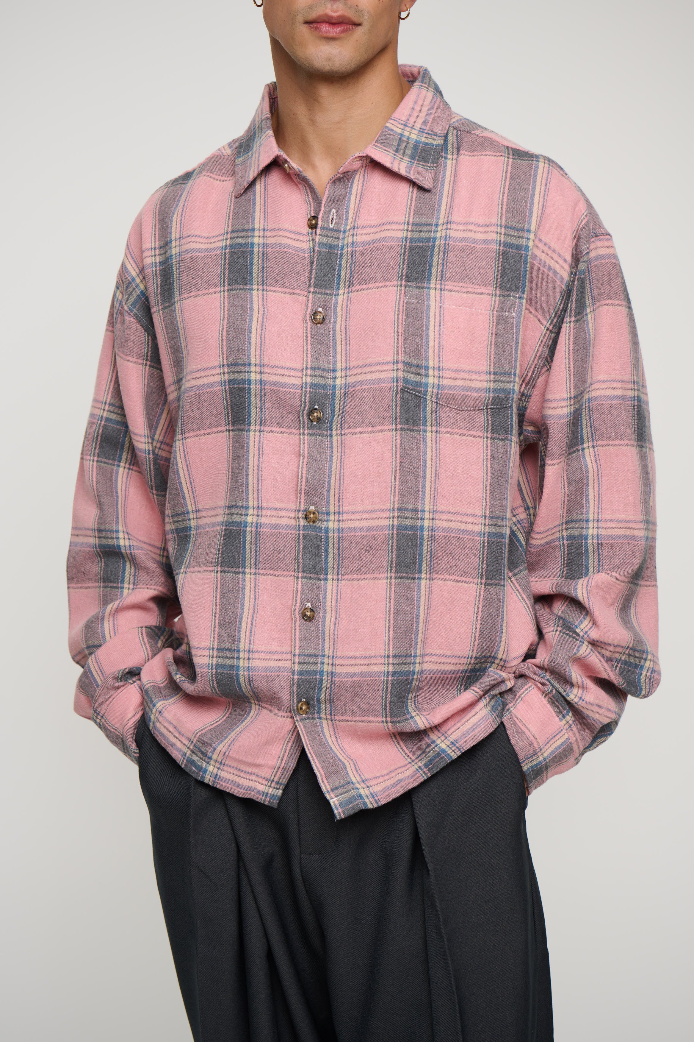 Brooklyn Check Shirt Salmon