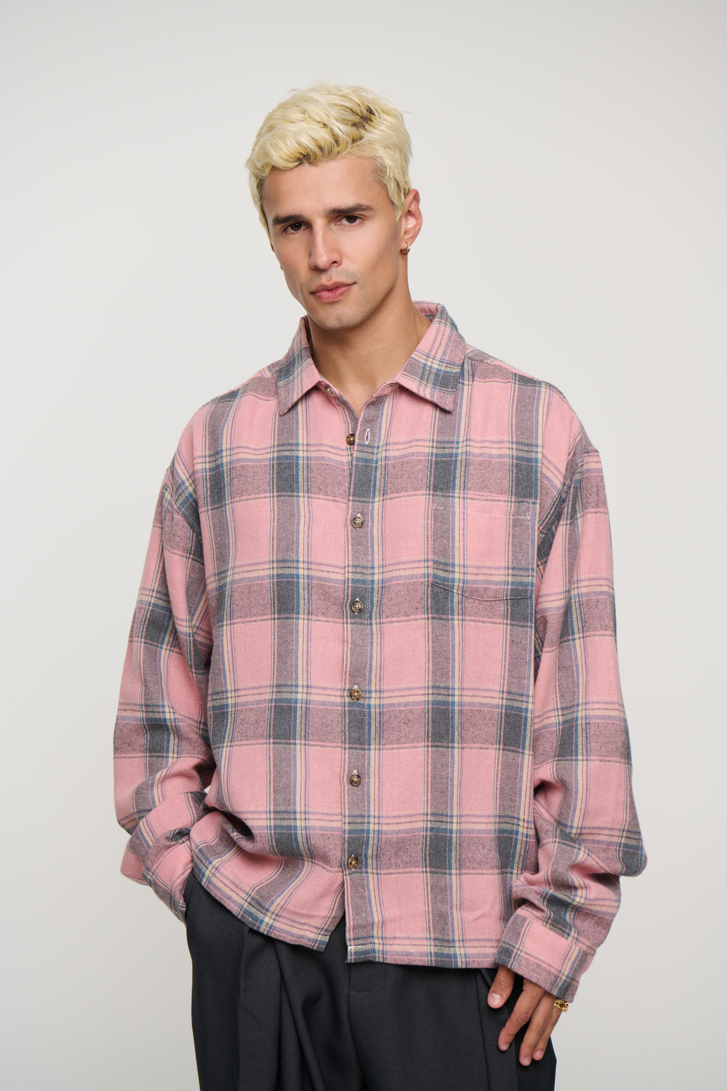 Brooklyn Check Shirt Salmon