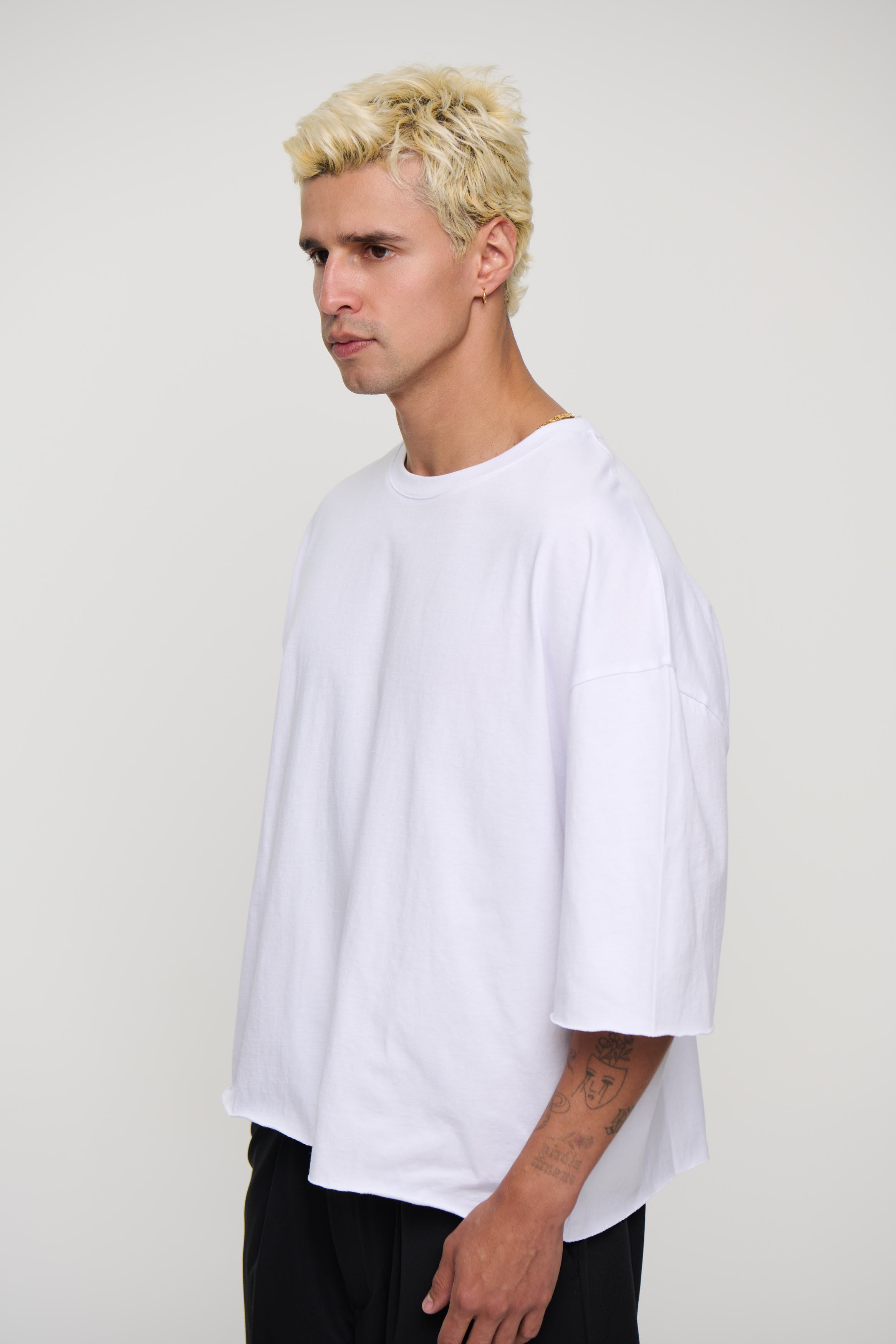 Raw 200G Cotton Box Tee White