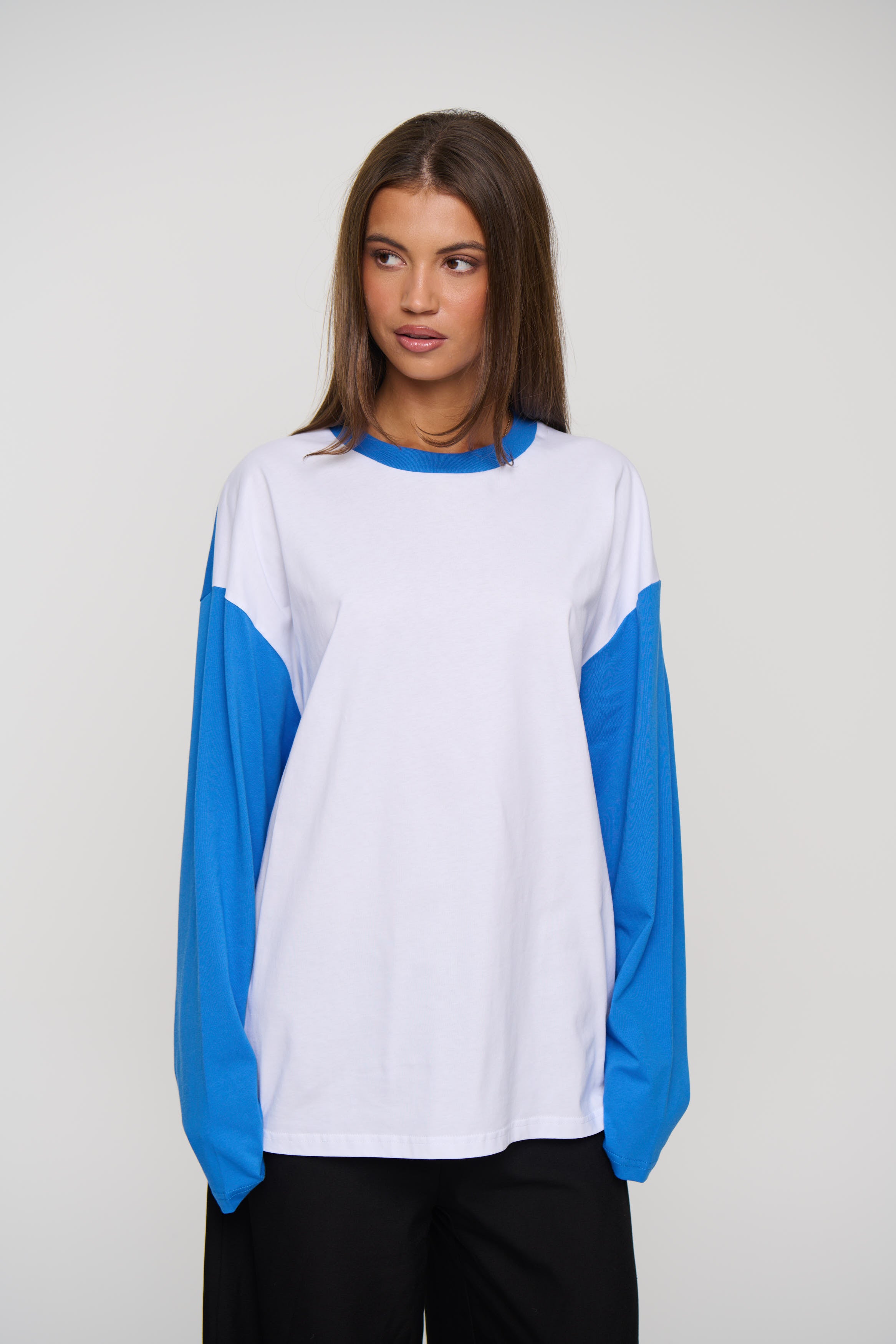 Unisex Raglan Long Sleeve Blue
