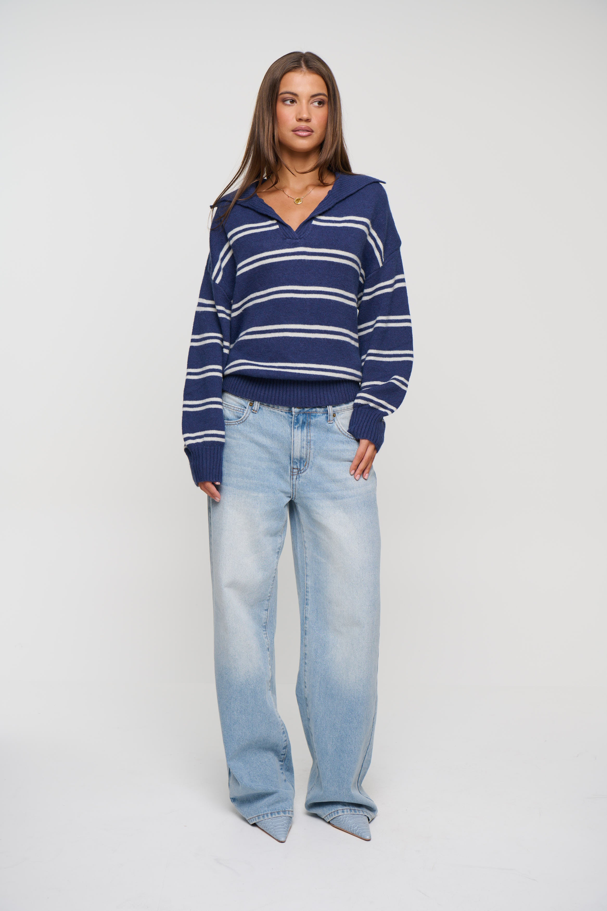 Pina Knitted Polo Navy