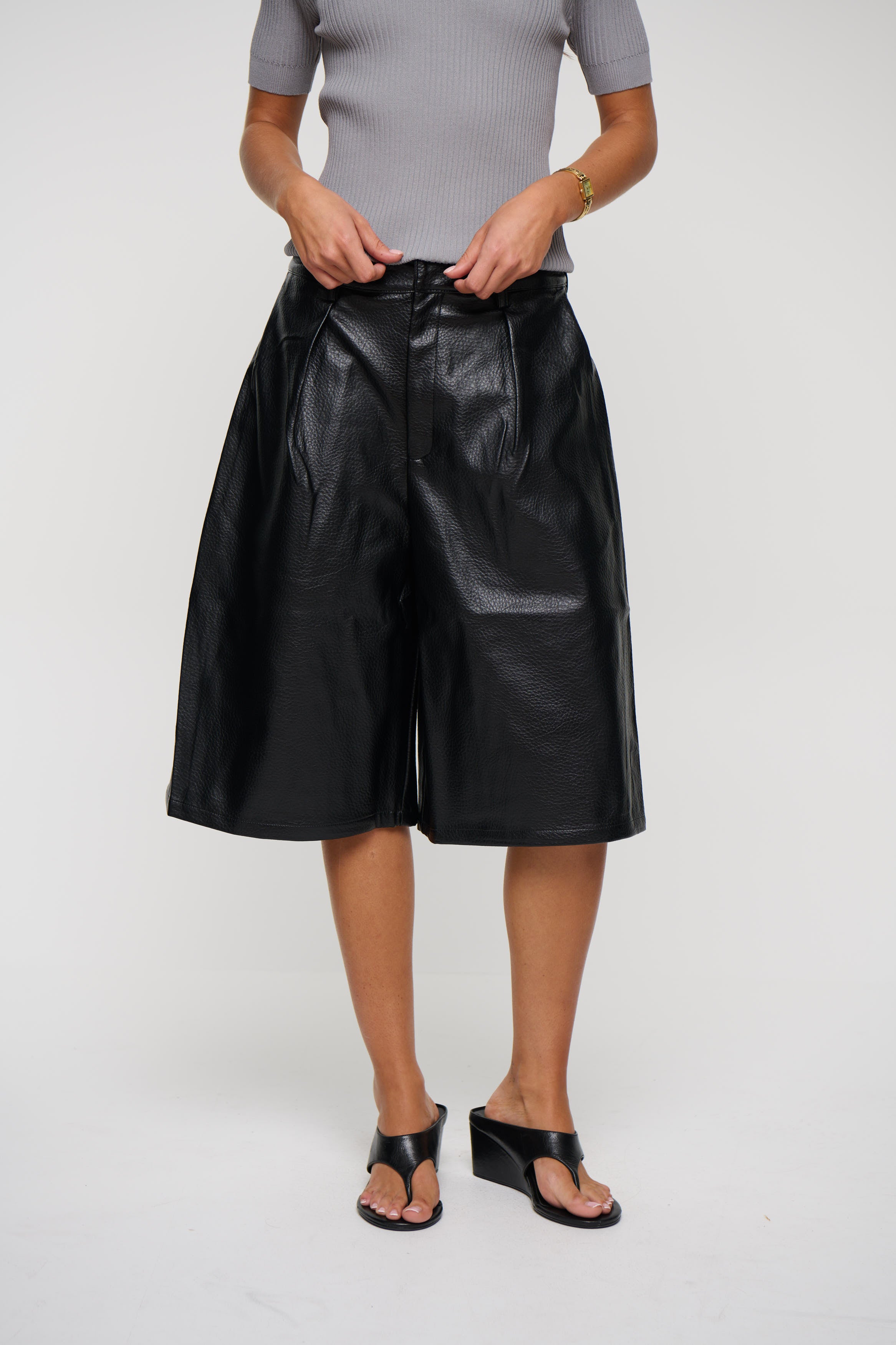 Roni Long Short Vegan Leather