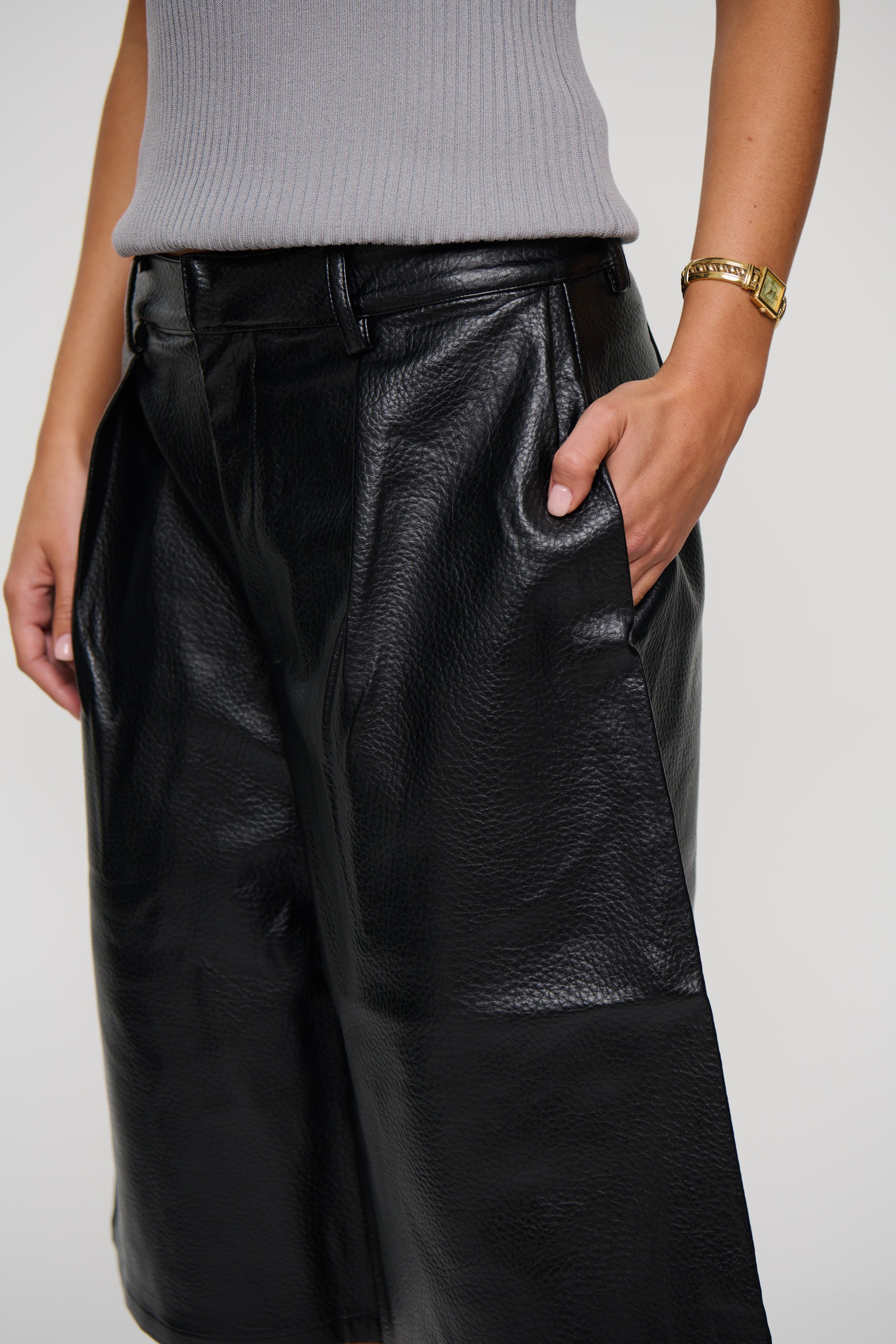 Roni Long Short Vegan Leather