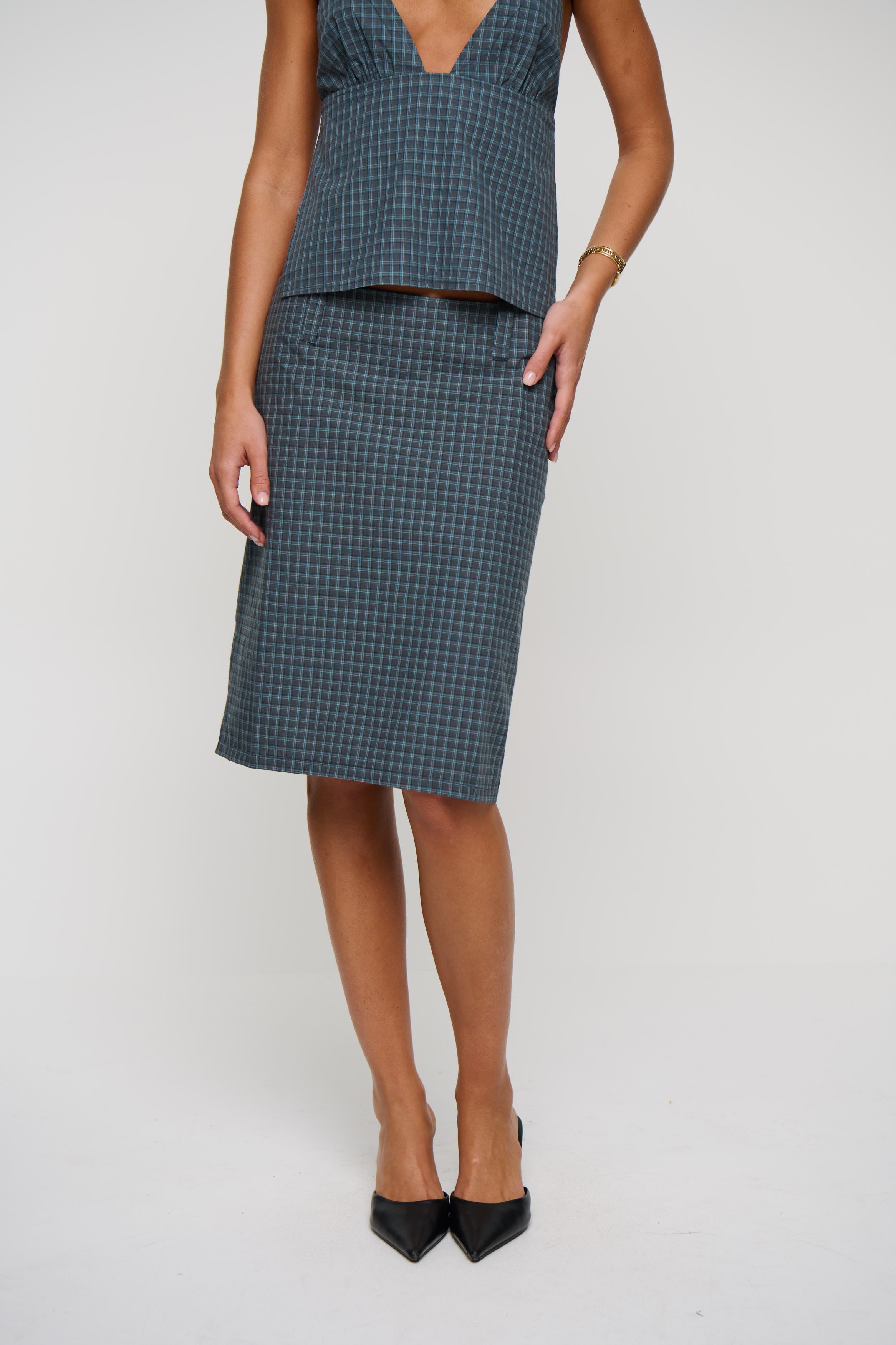 Play On Midi Skirt Navy