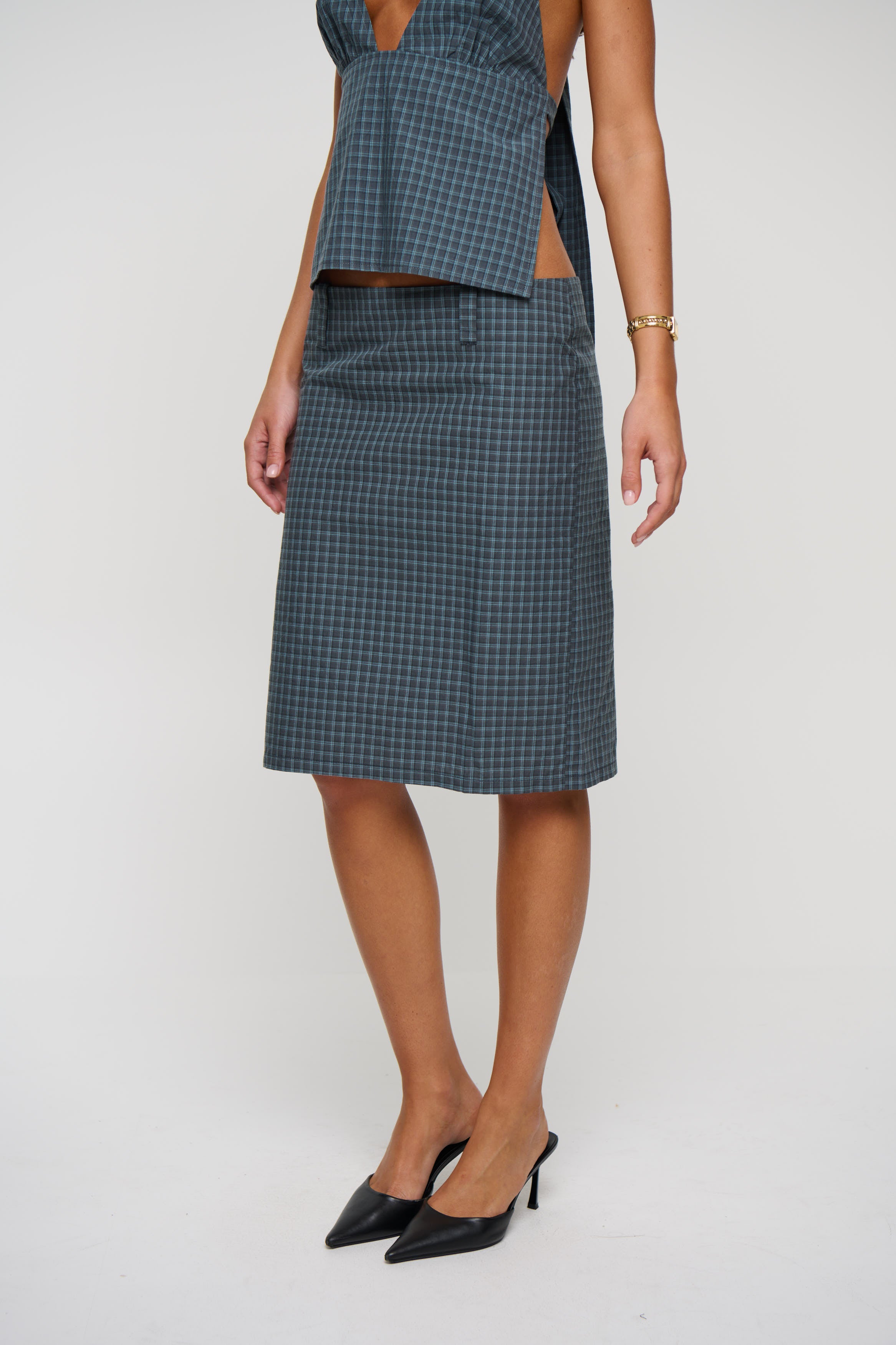 Play On Midi Skirt Navy