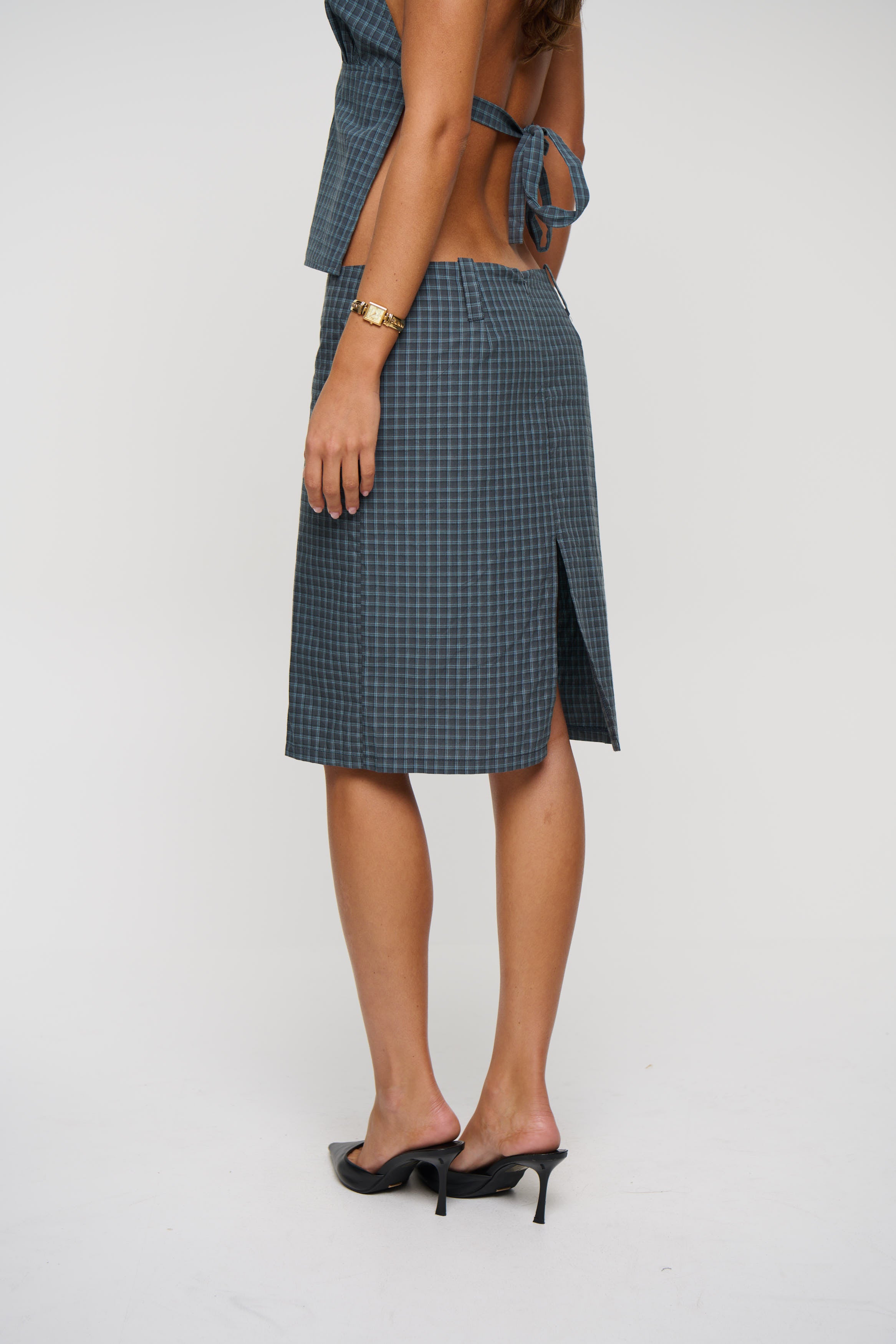 Play On Midi Skirt Navy
