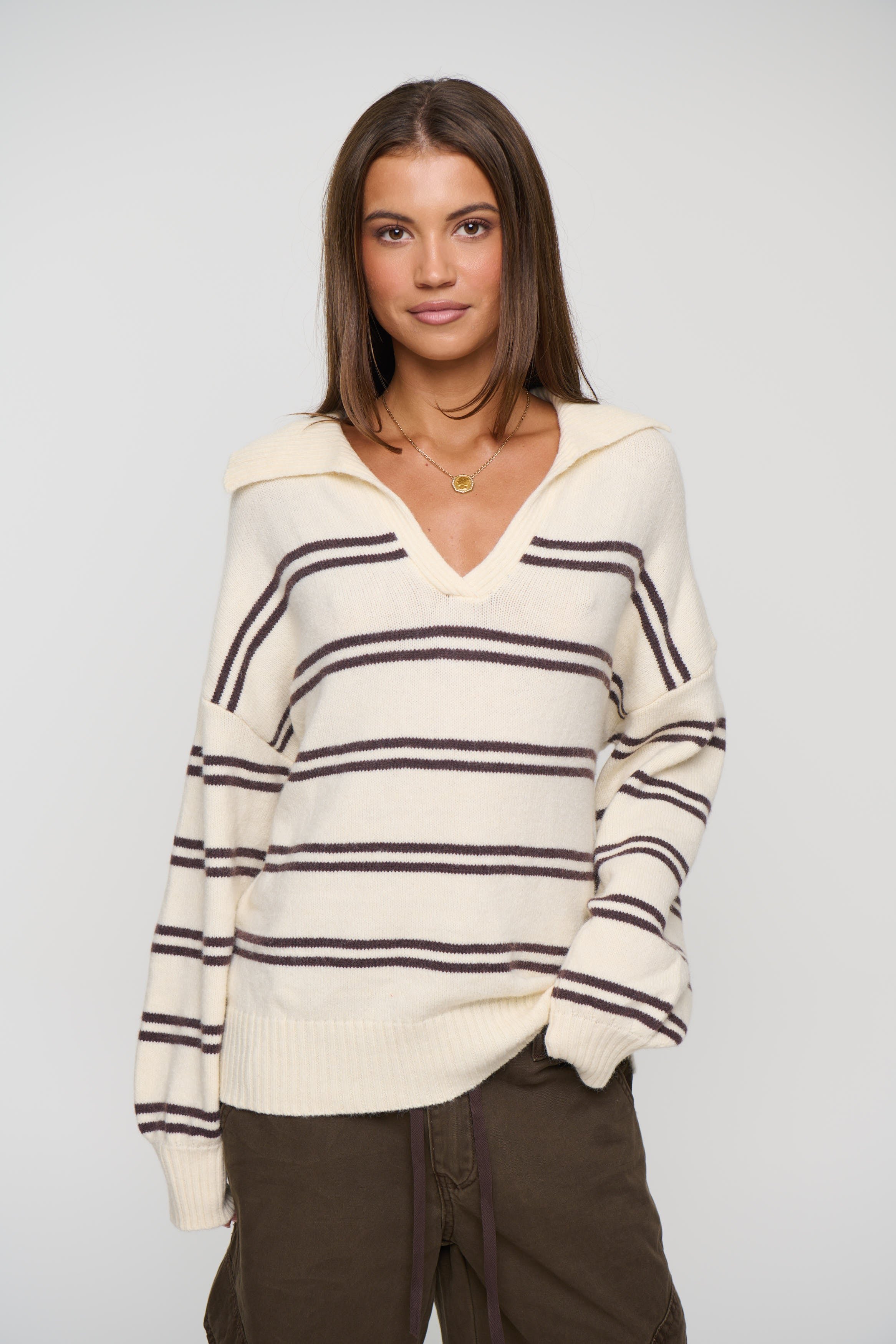 Pina Knitted Polo Beige