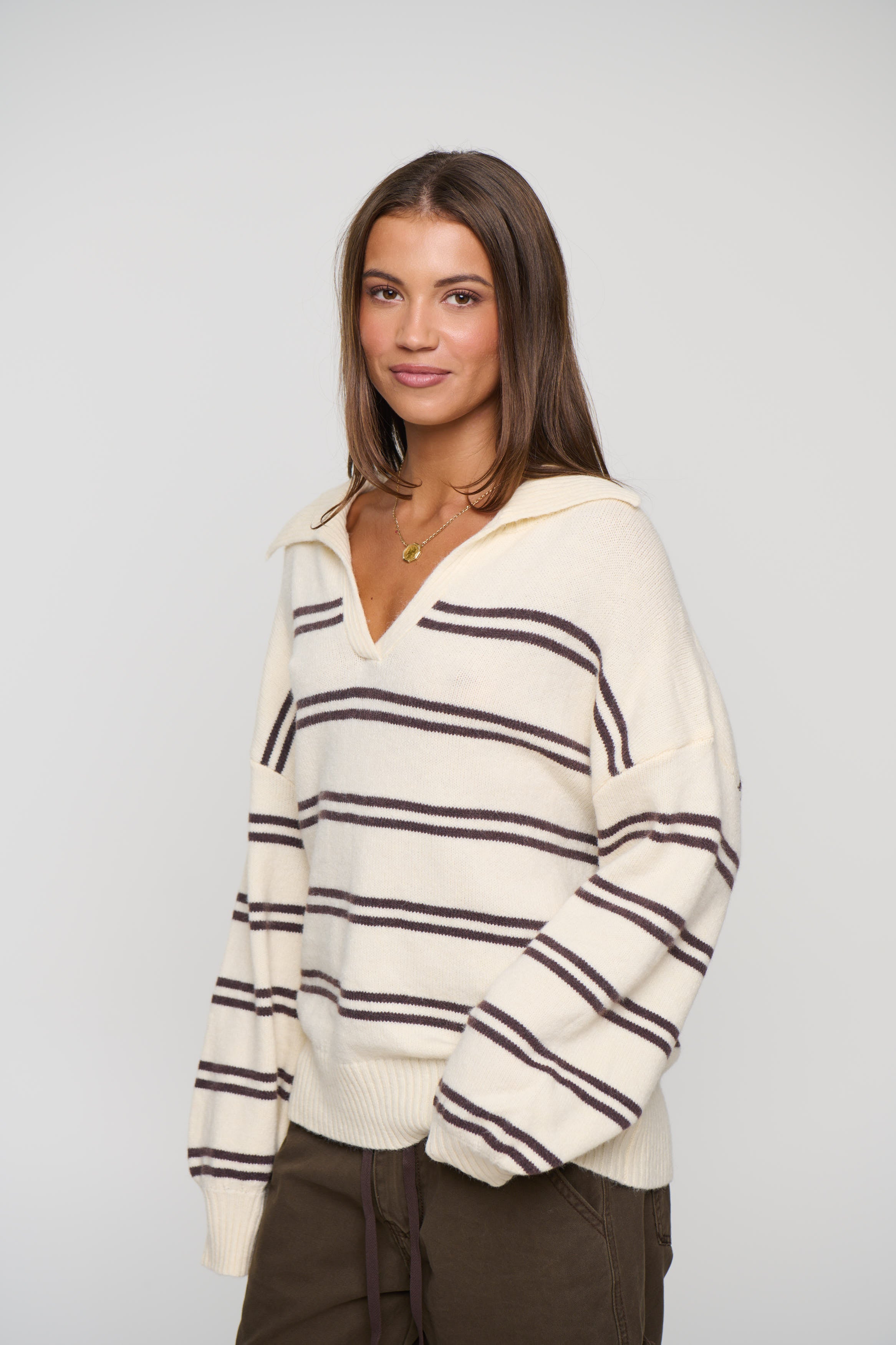 Pina Knitted Polo Beige