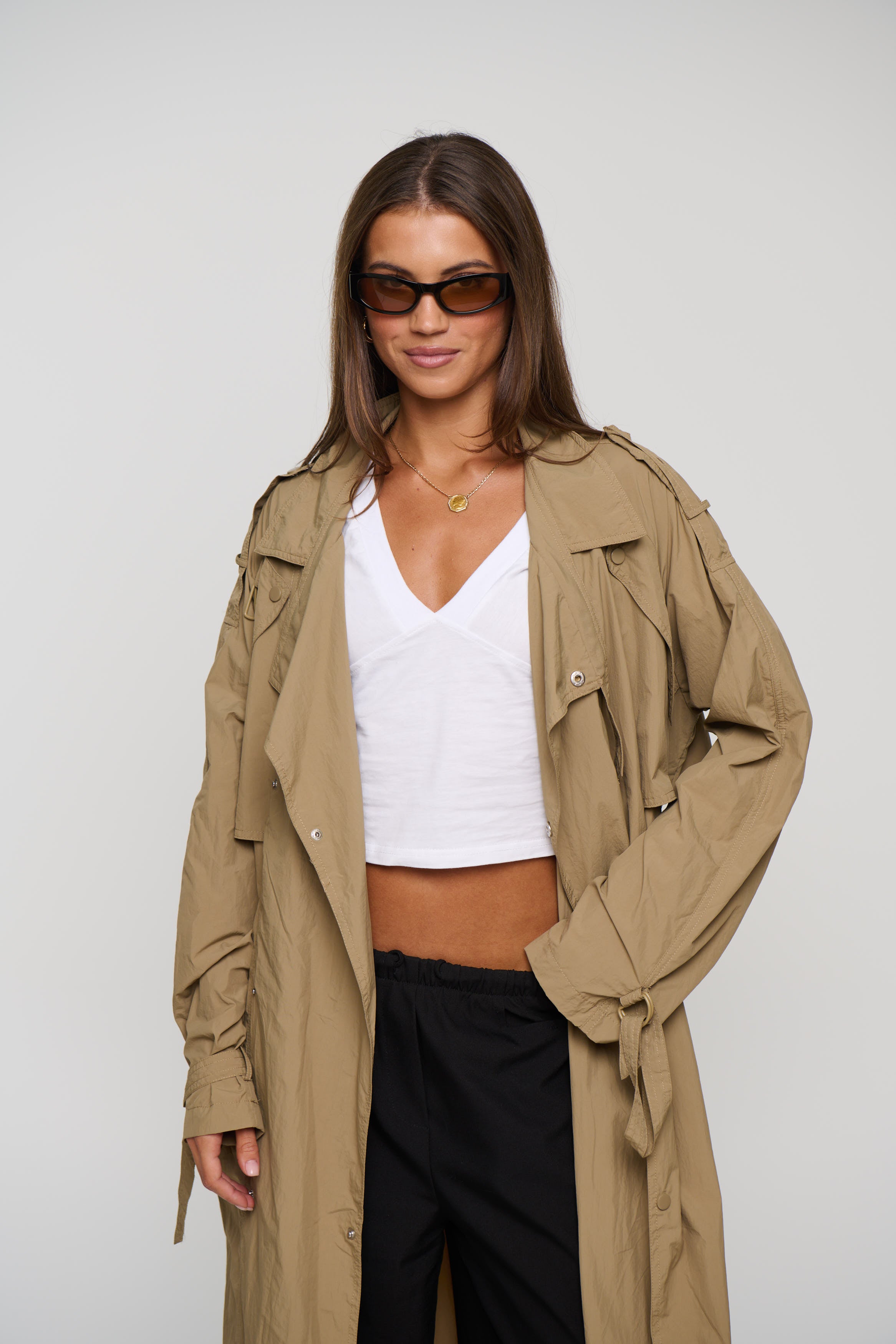 Manhattan Trench Olive