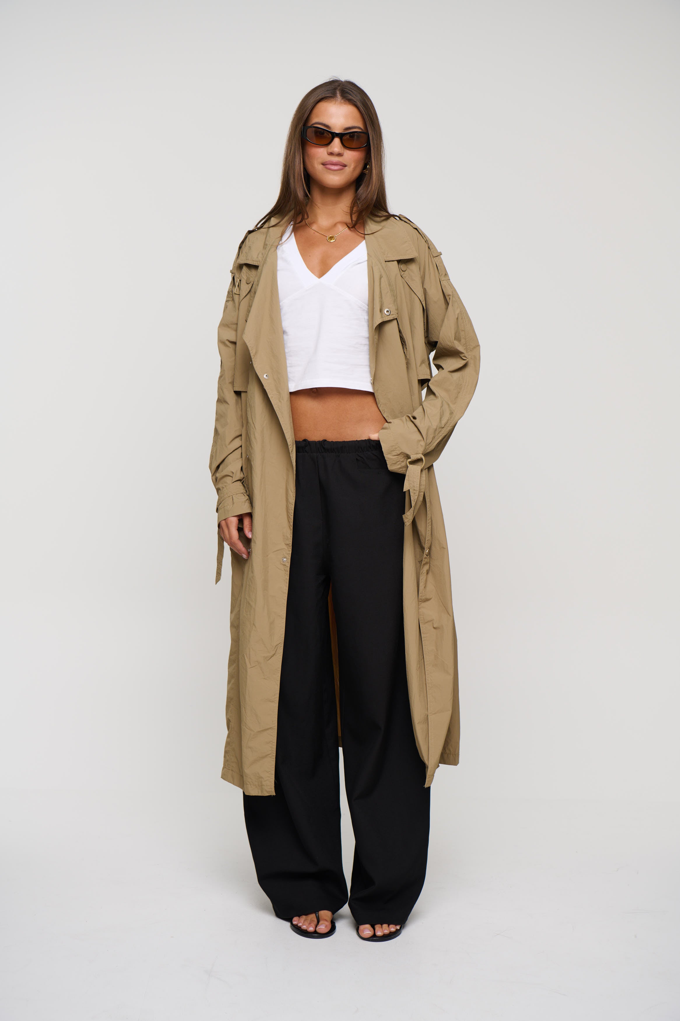 Manhattan Trench Olive
