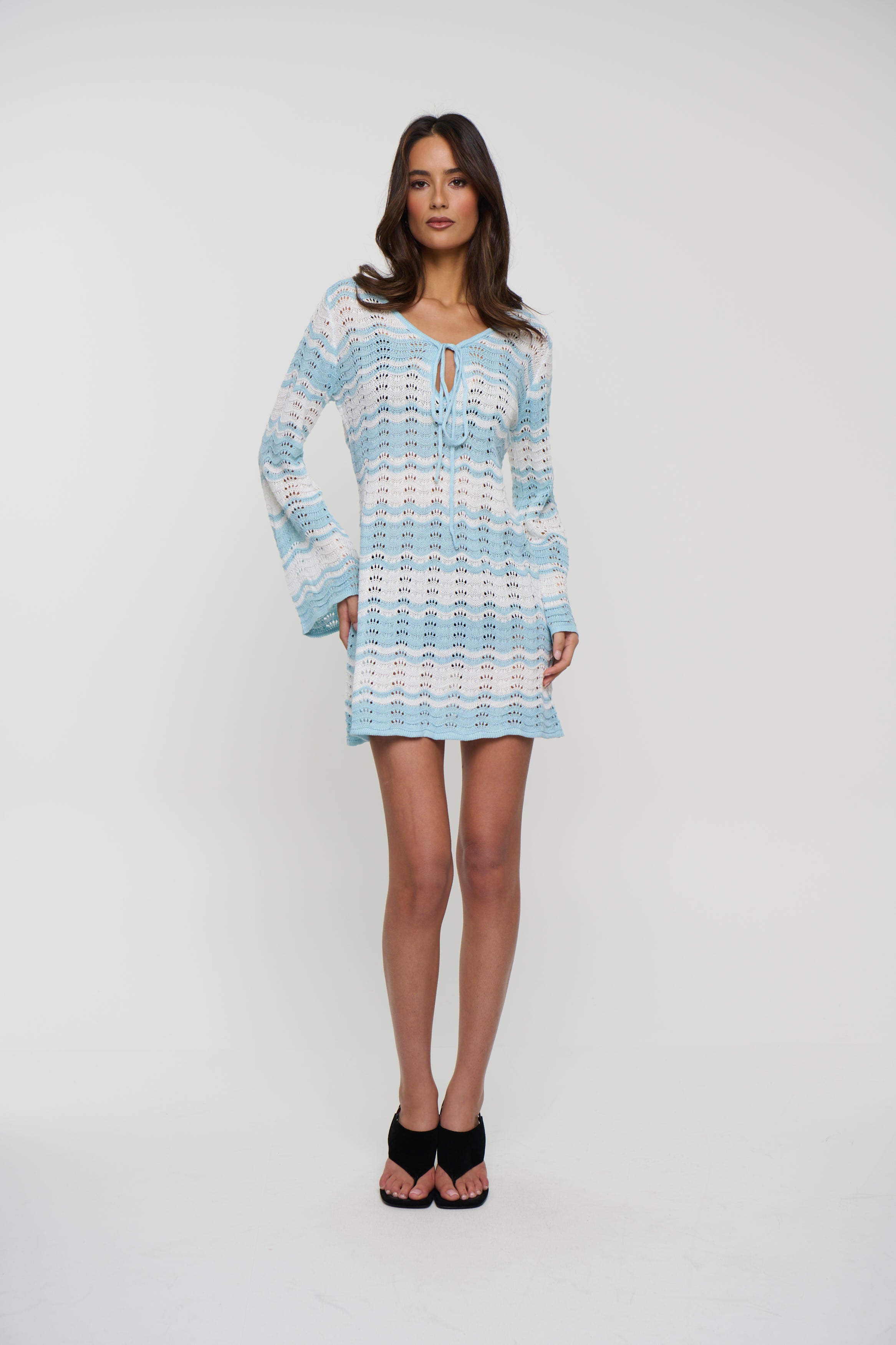 Aria Mini Dress Powder Blue