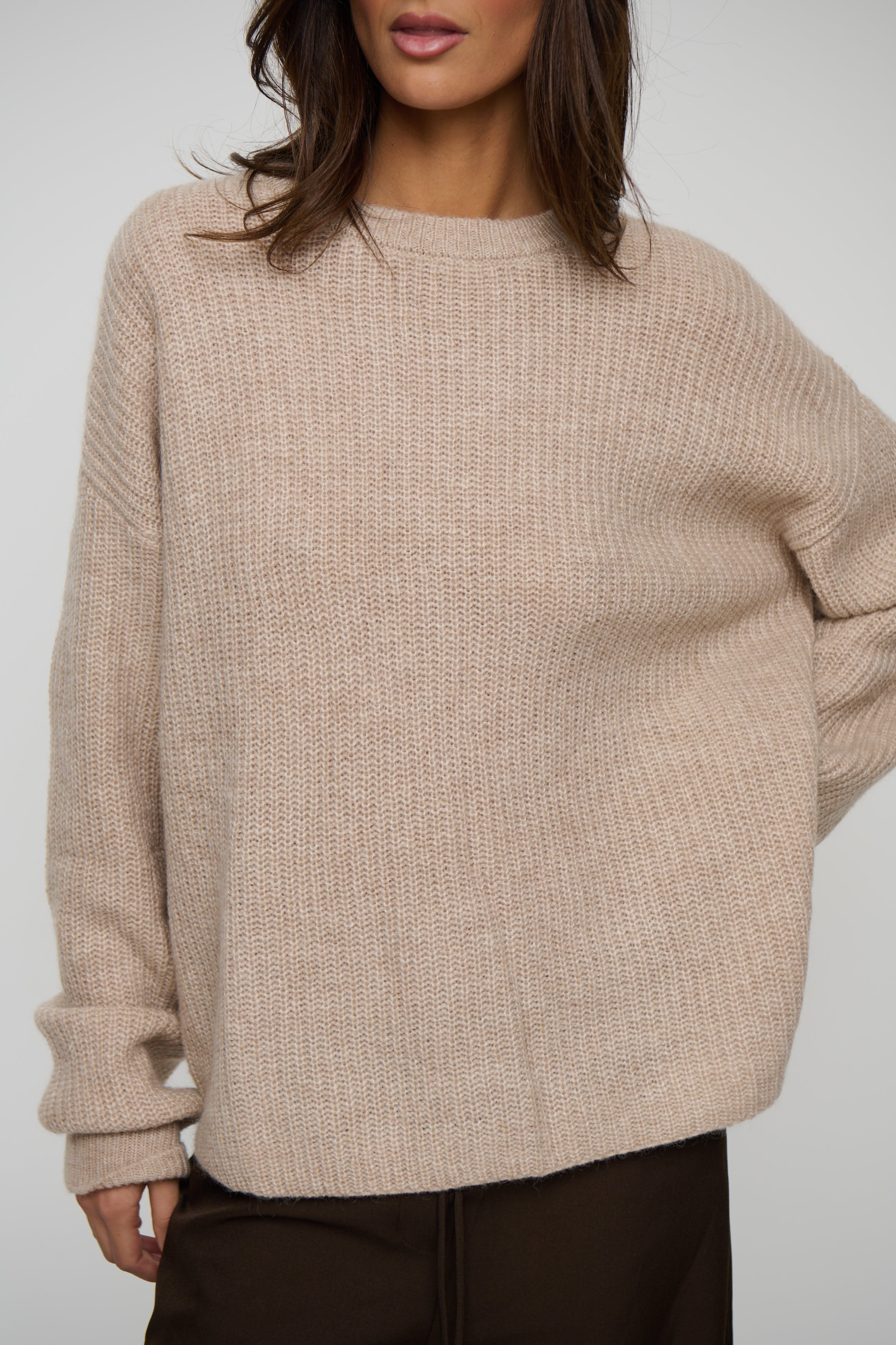 Unisex Mohair Knit Oat