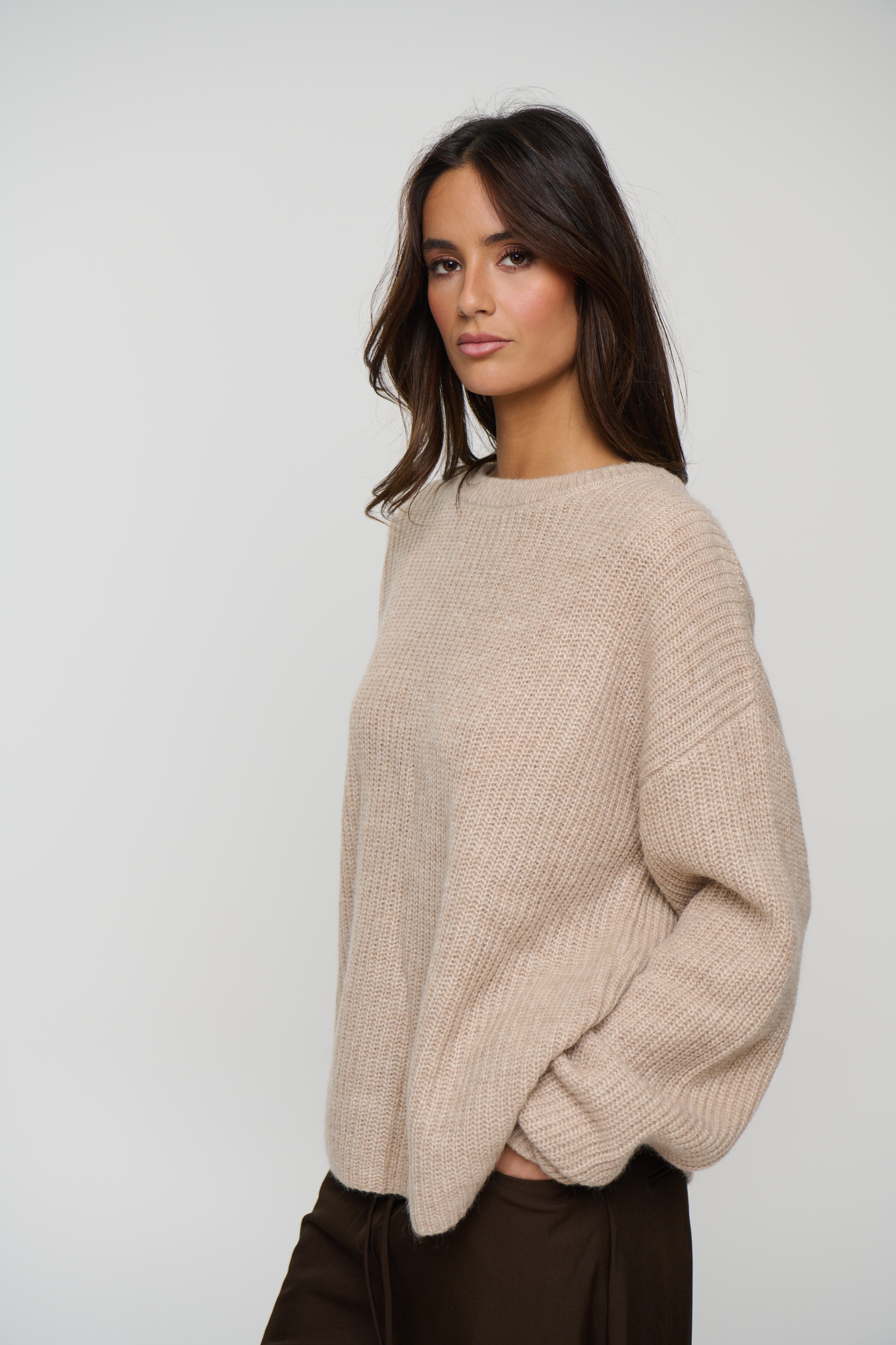 Unisex Mohair Knit Oat