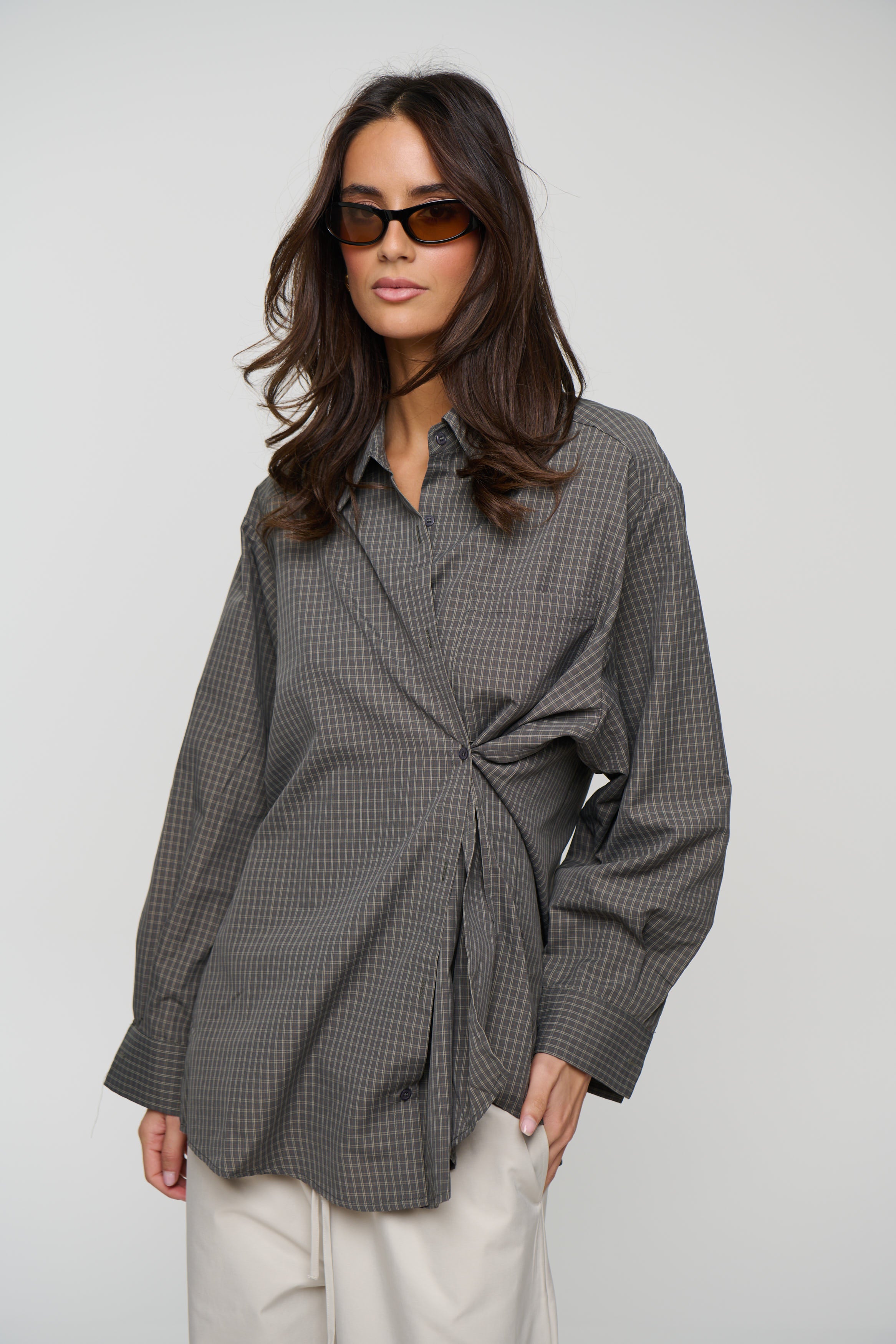 Summer Check Shirt Grey
