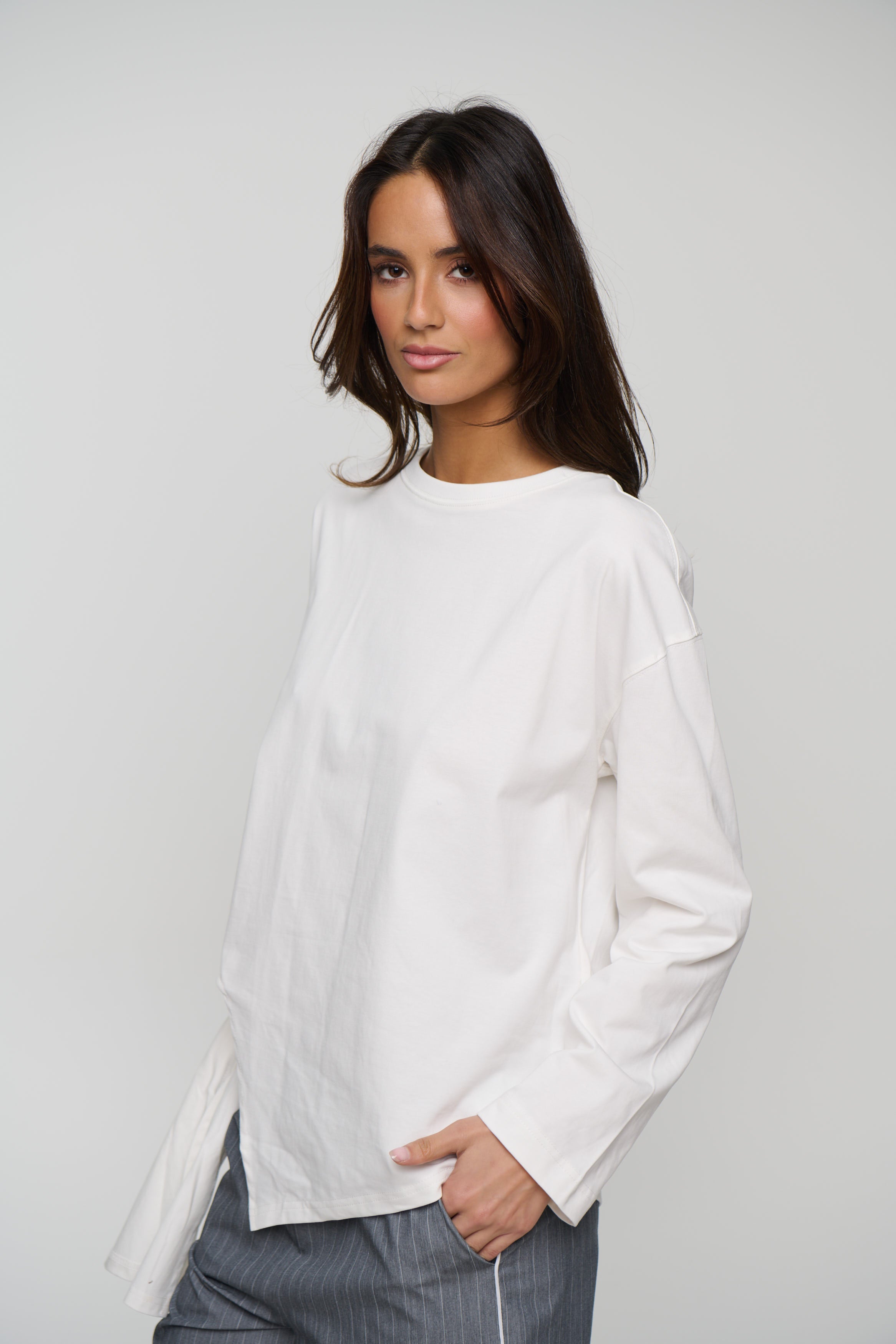 Blake Long Sleeve Tee Vanilla
