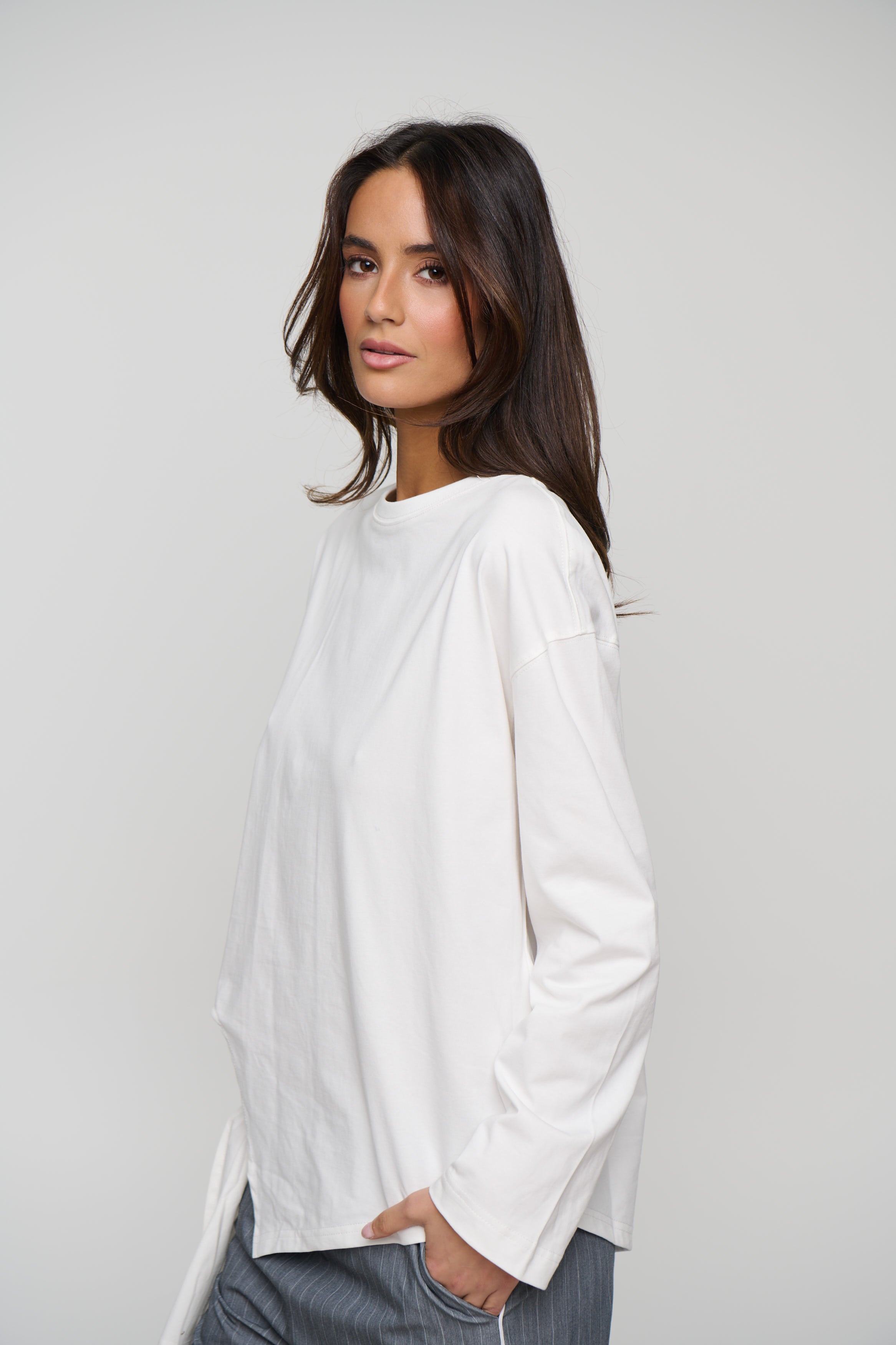 Blake Long Sleeve Tee Vanilla