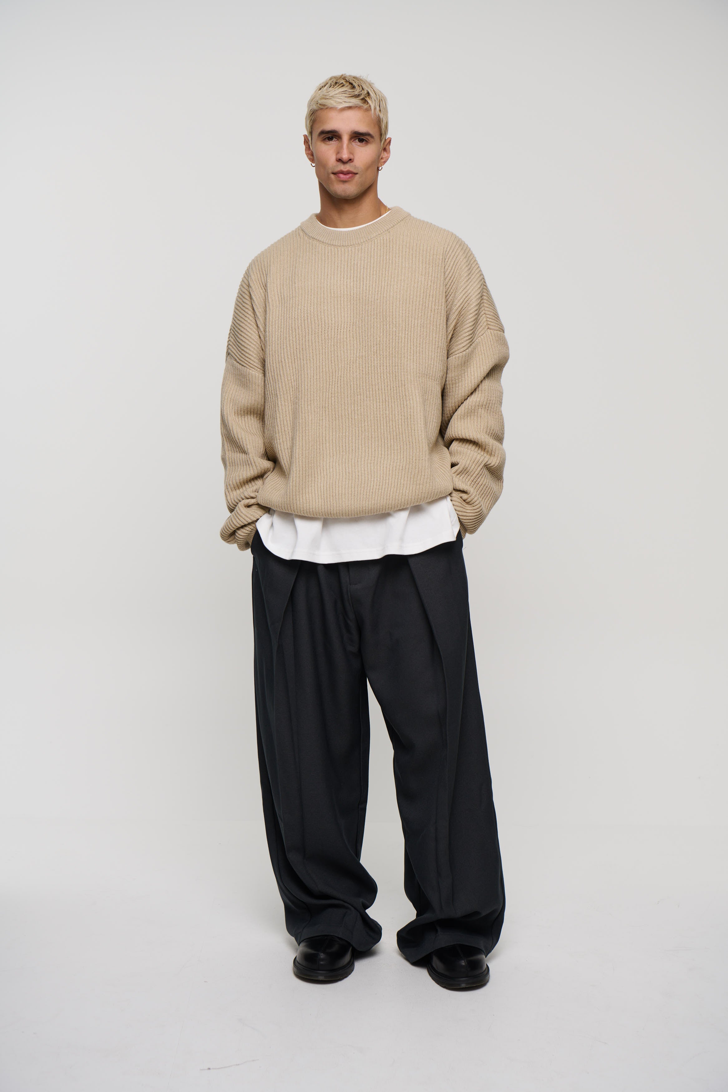 Drop Sleeve Heavy Knit Oat