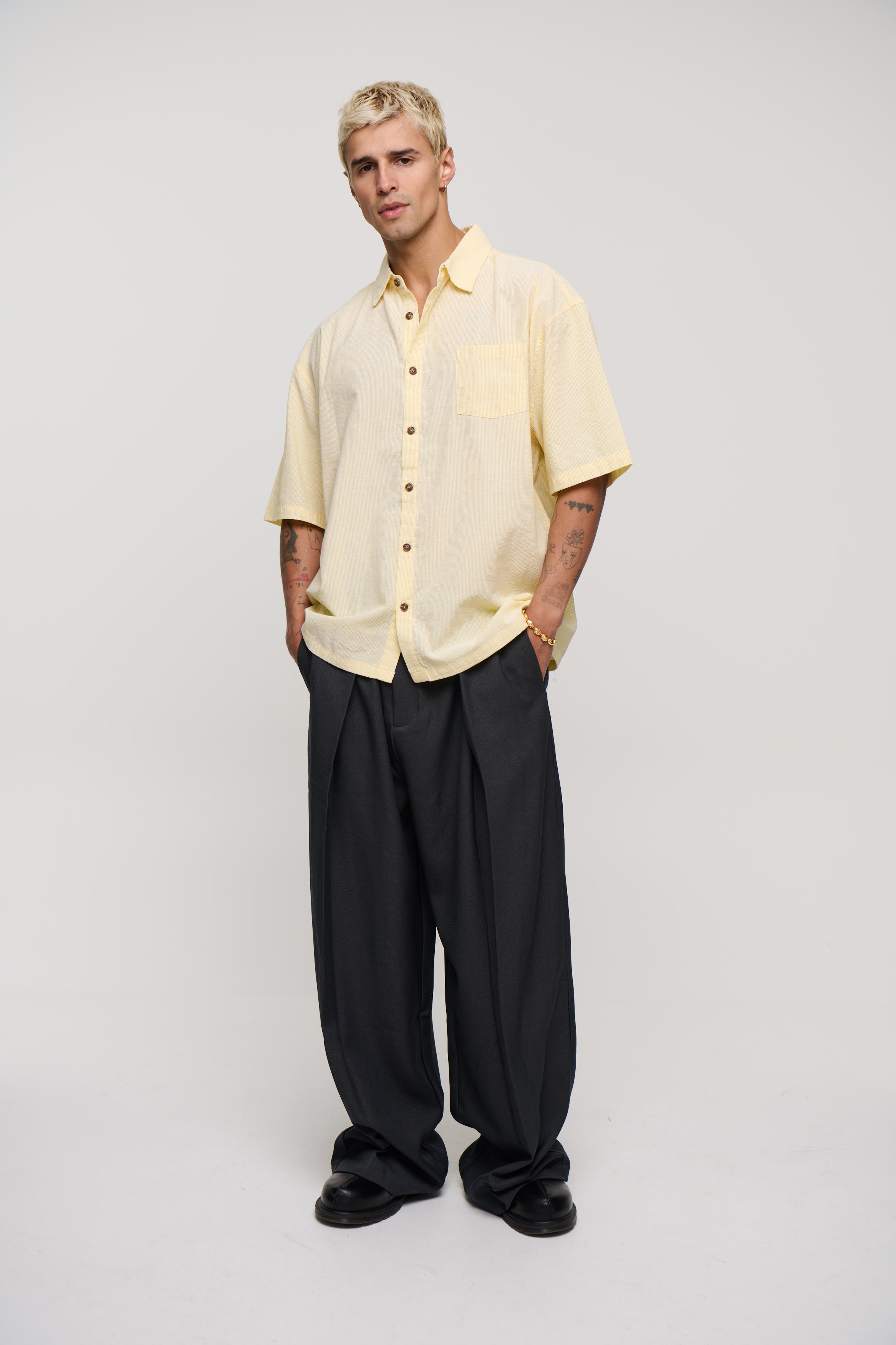 Nathaniel Drop Shirt Soft Yellow