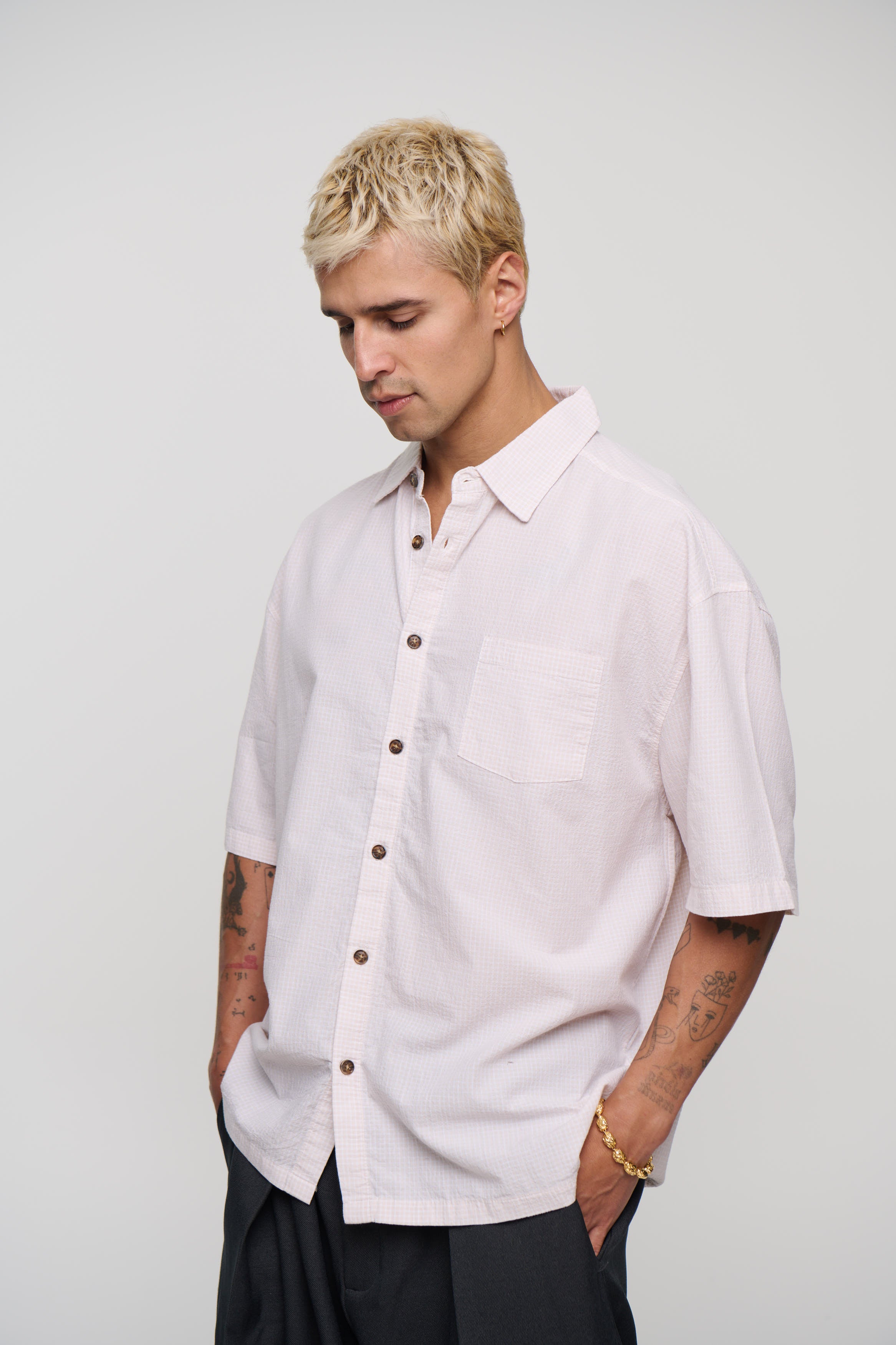 Nathaniel Drop Shirt Soft Rose