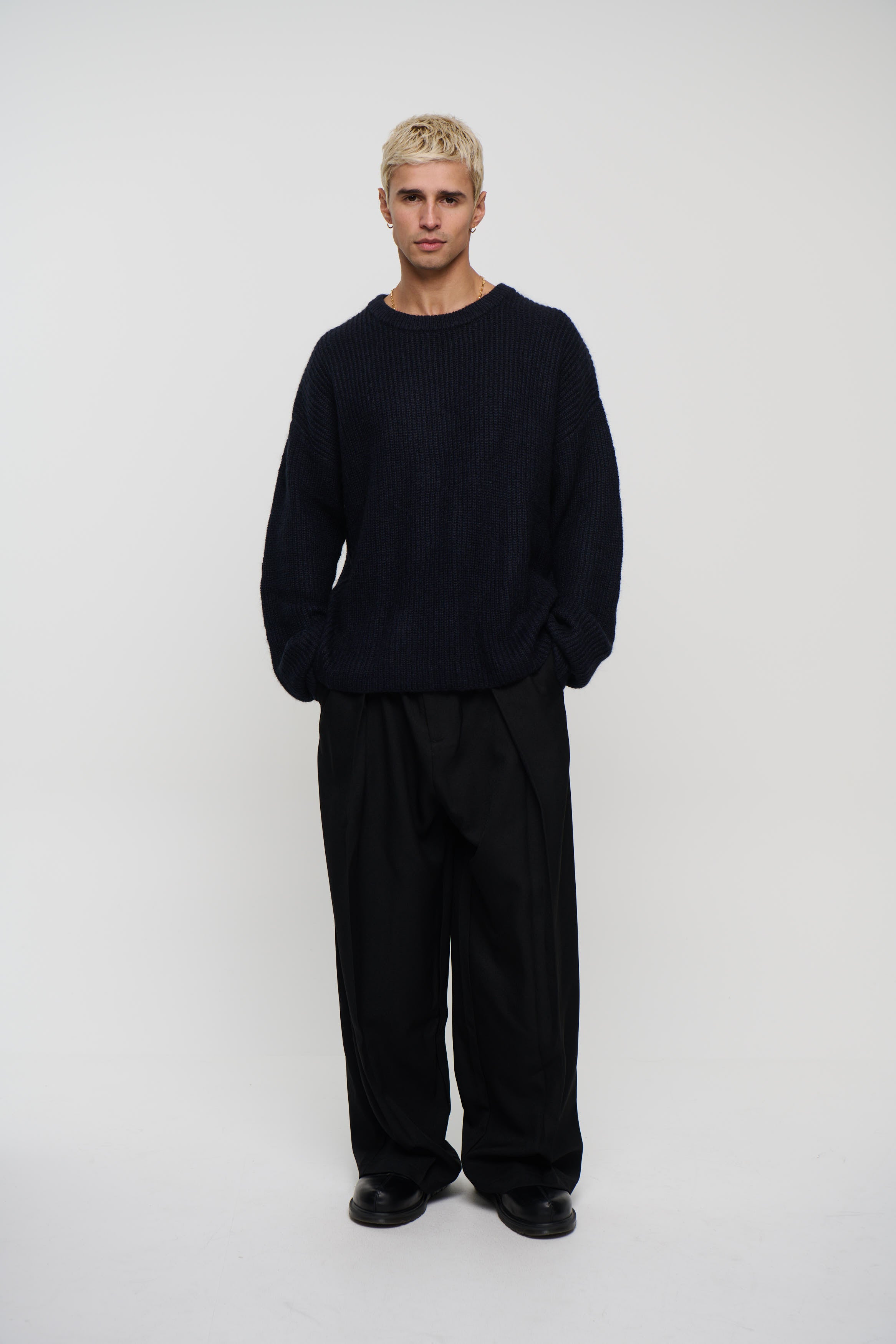 Mohair Knit Dark Navy