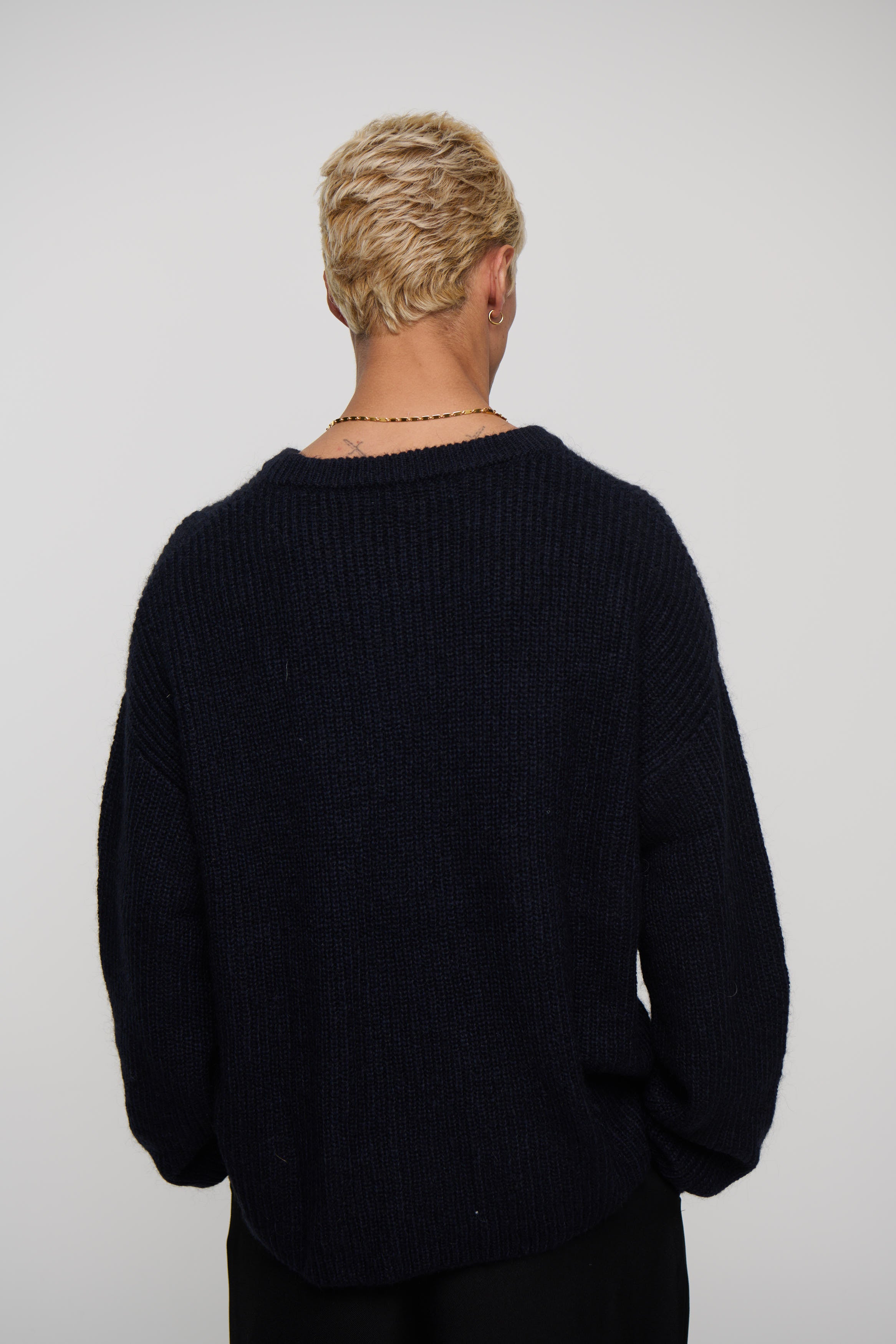 Mohair Knit Dark Navy