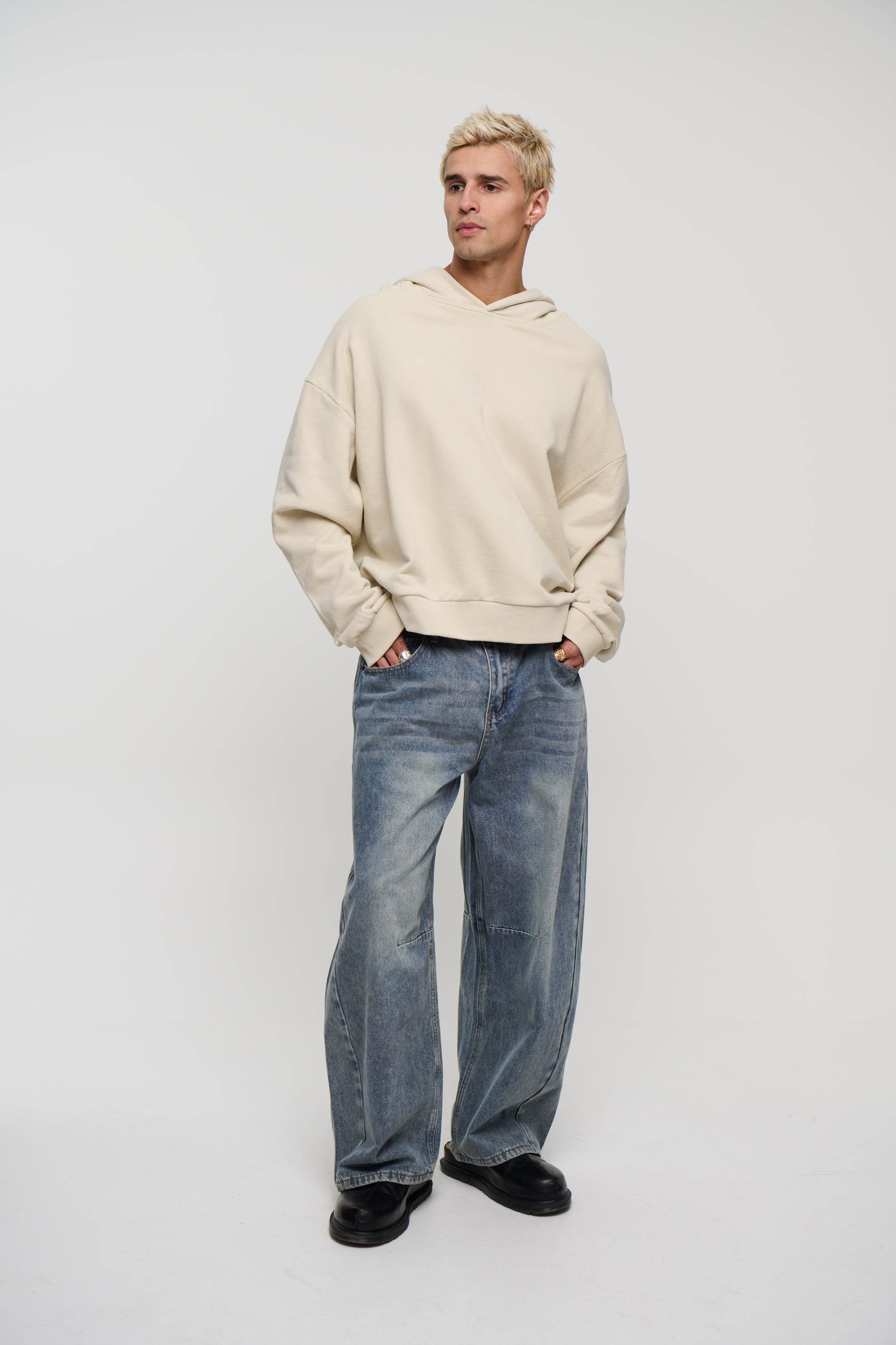 Marcus Heavyweight Cotton Hoodie Ivory