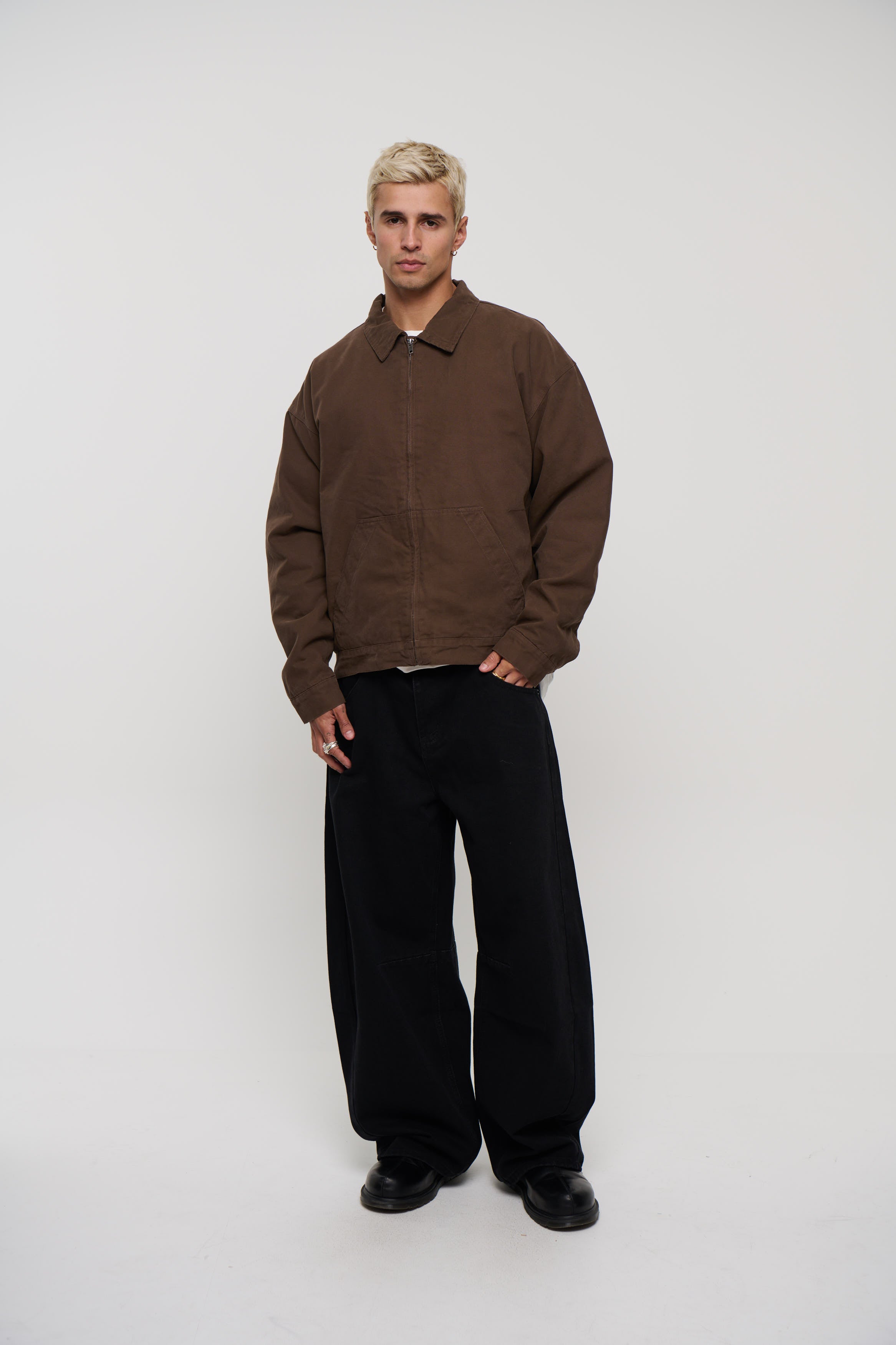 Collar Lined Jacket Dark Brown