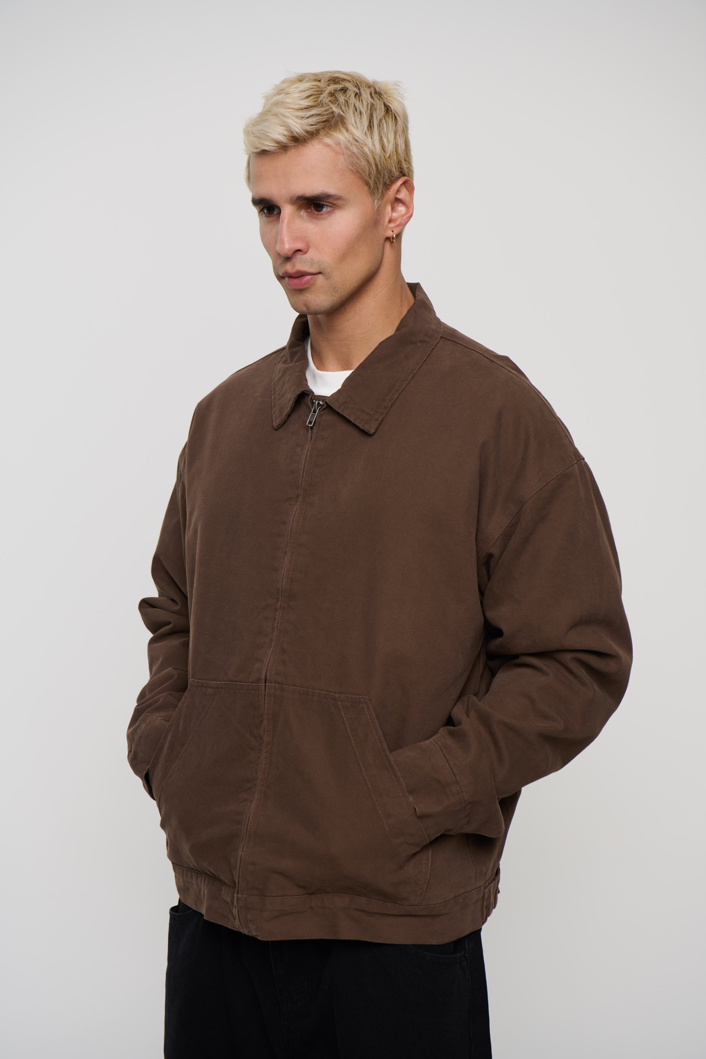 Collar Lined Jacket Dark Brown