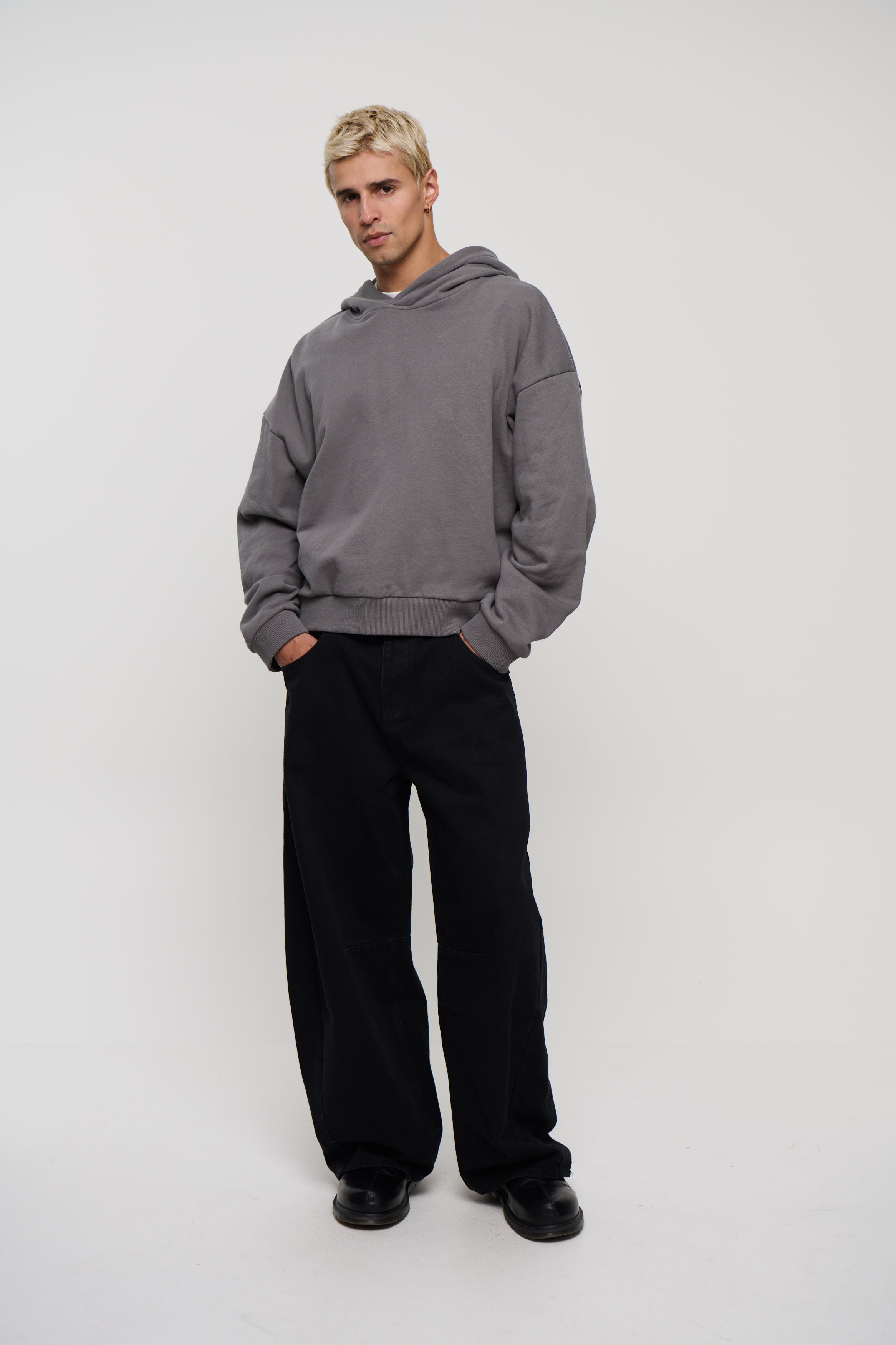 Marcus Heavyweight Cotton Hoodie Charcoal