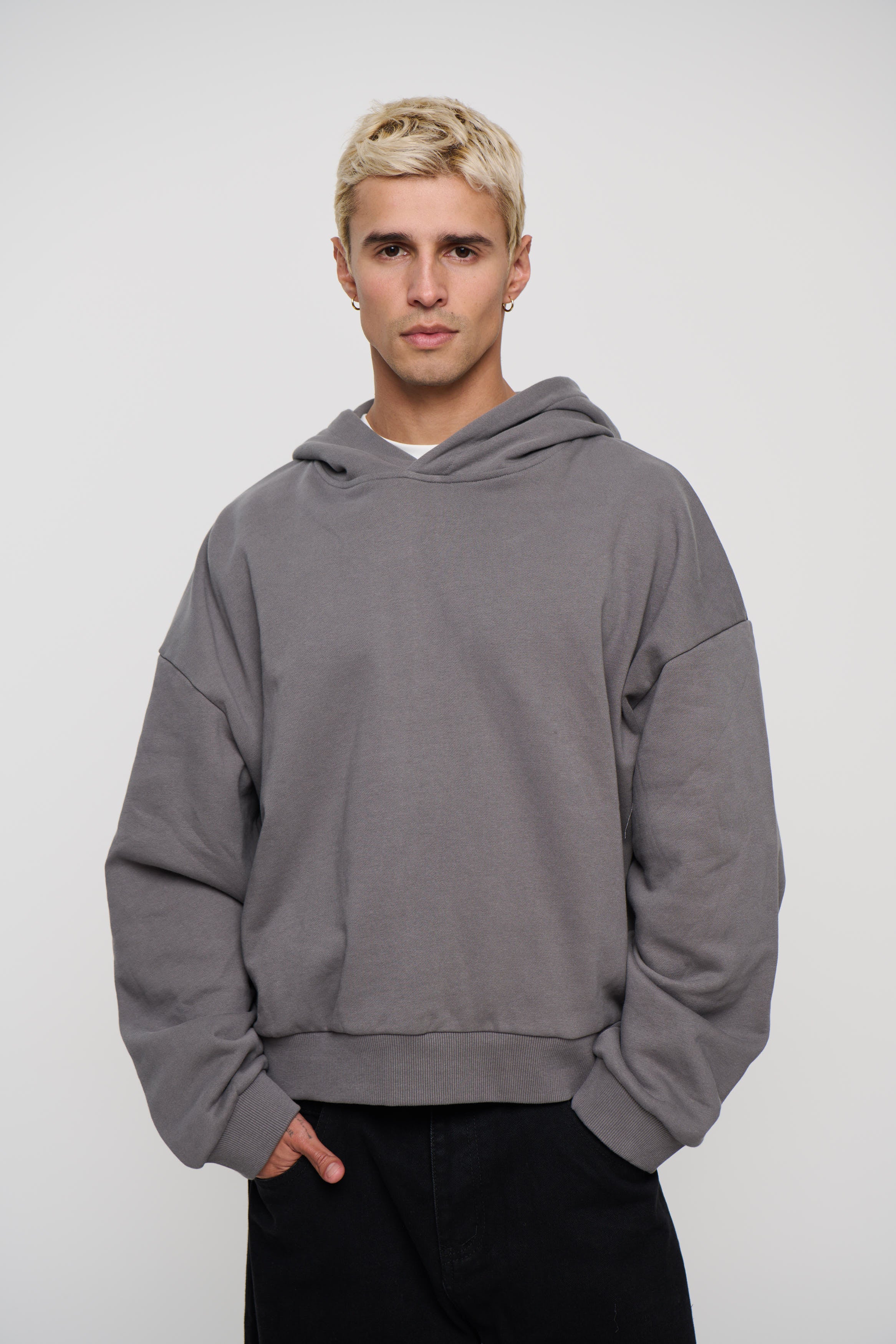 Marcus Heavyweight Cotton Hoodie Charcoal