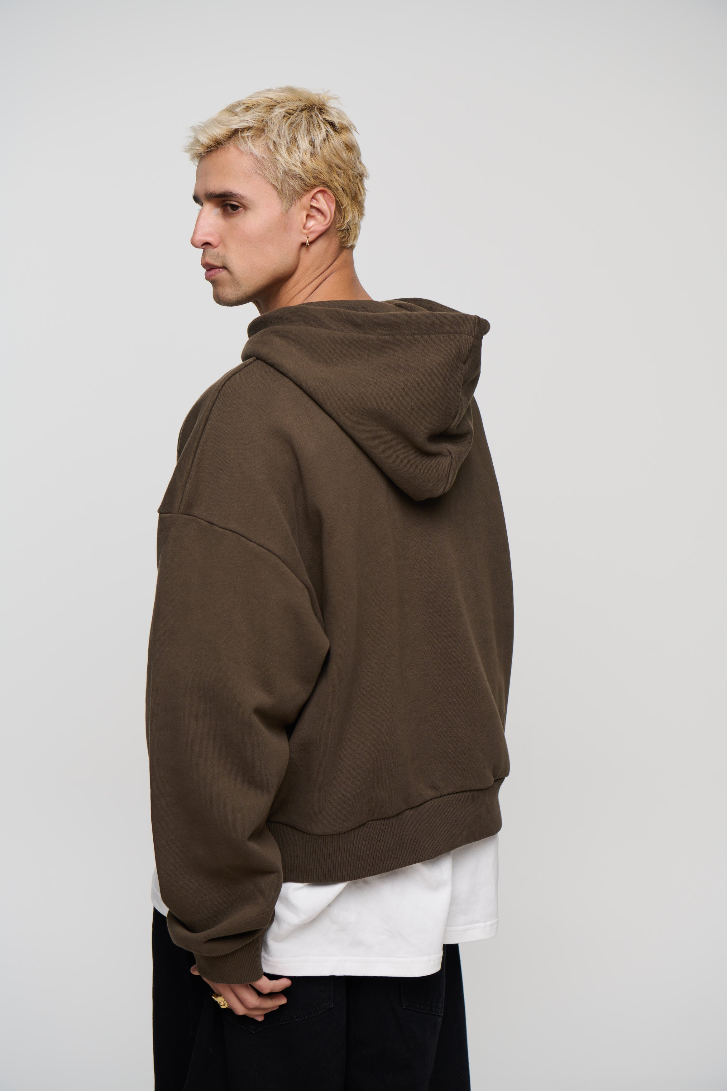 Marcus Heavyweight Cotton Hoodie Choc