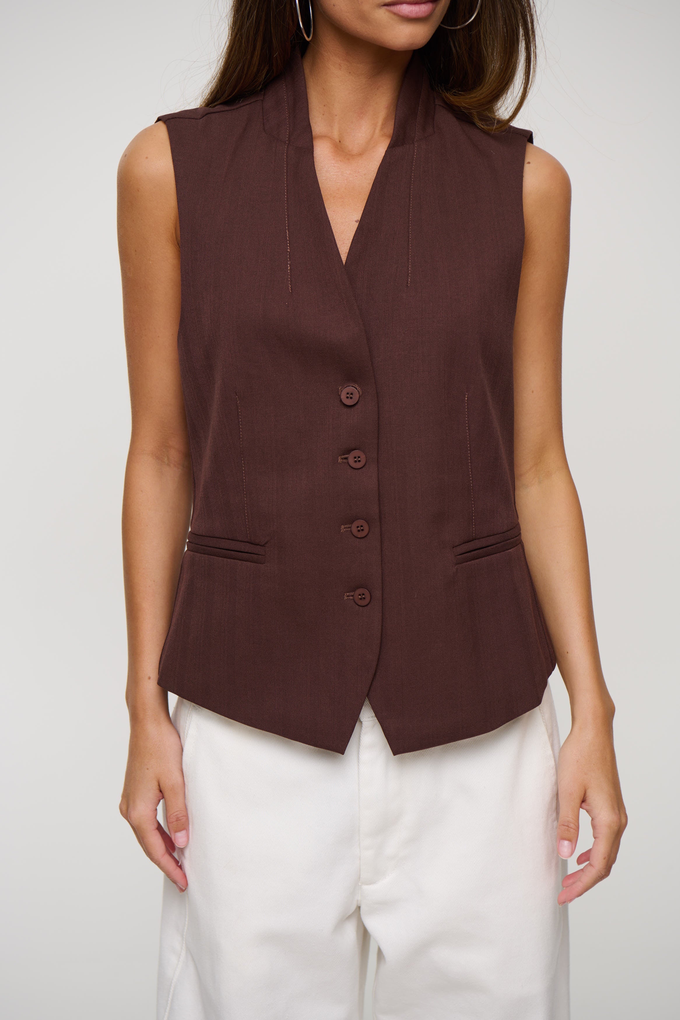 Angeline Vest Chocolate