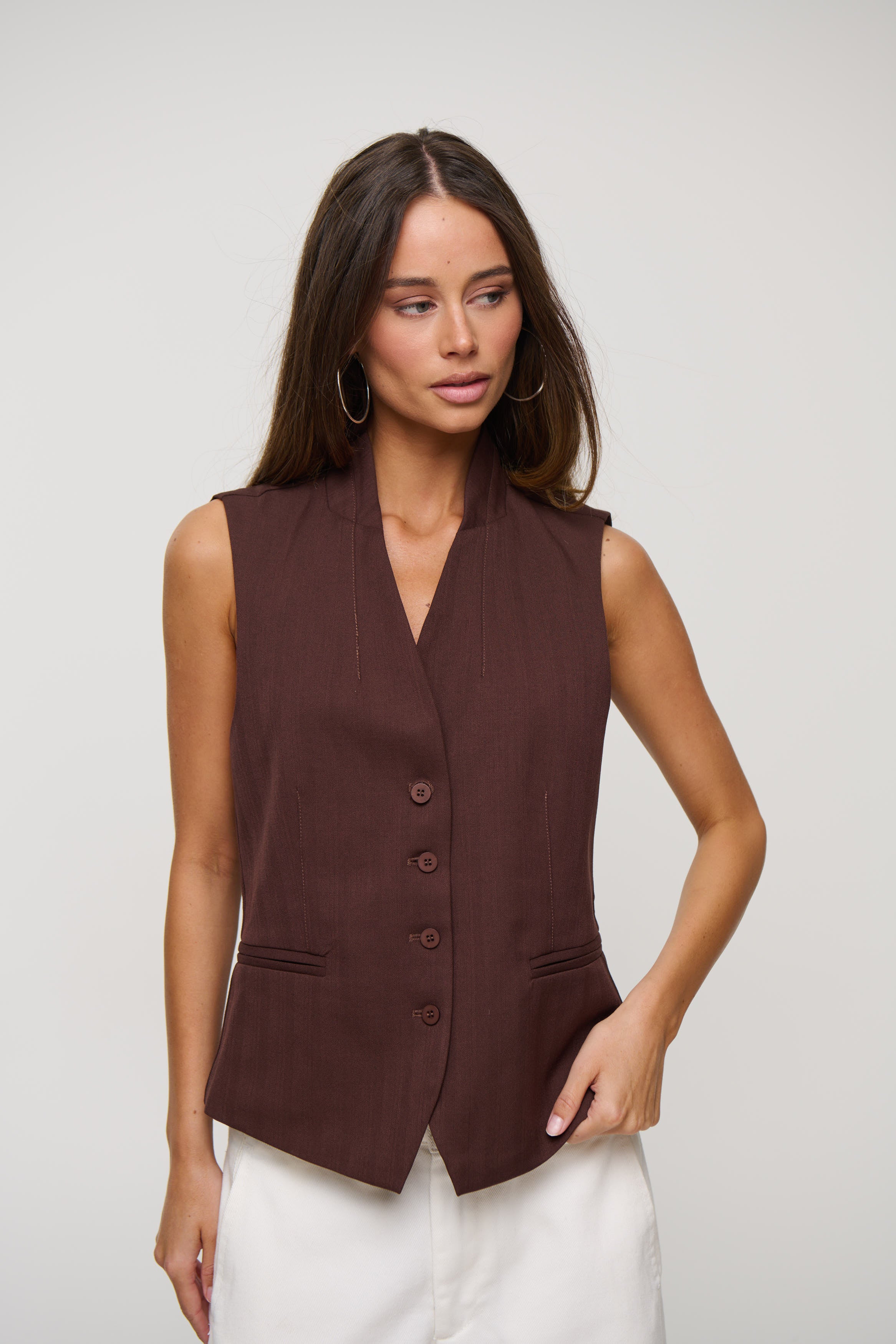 Angeline Vest Chocolate